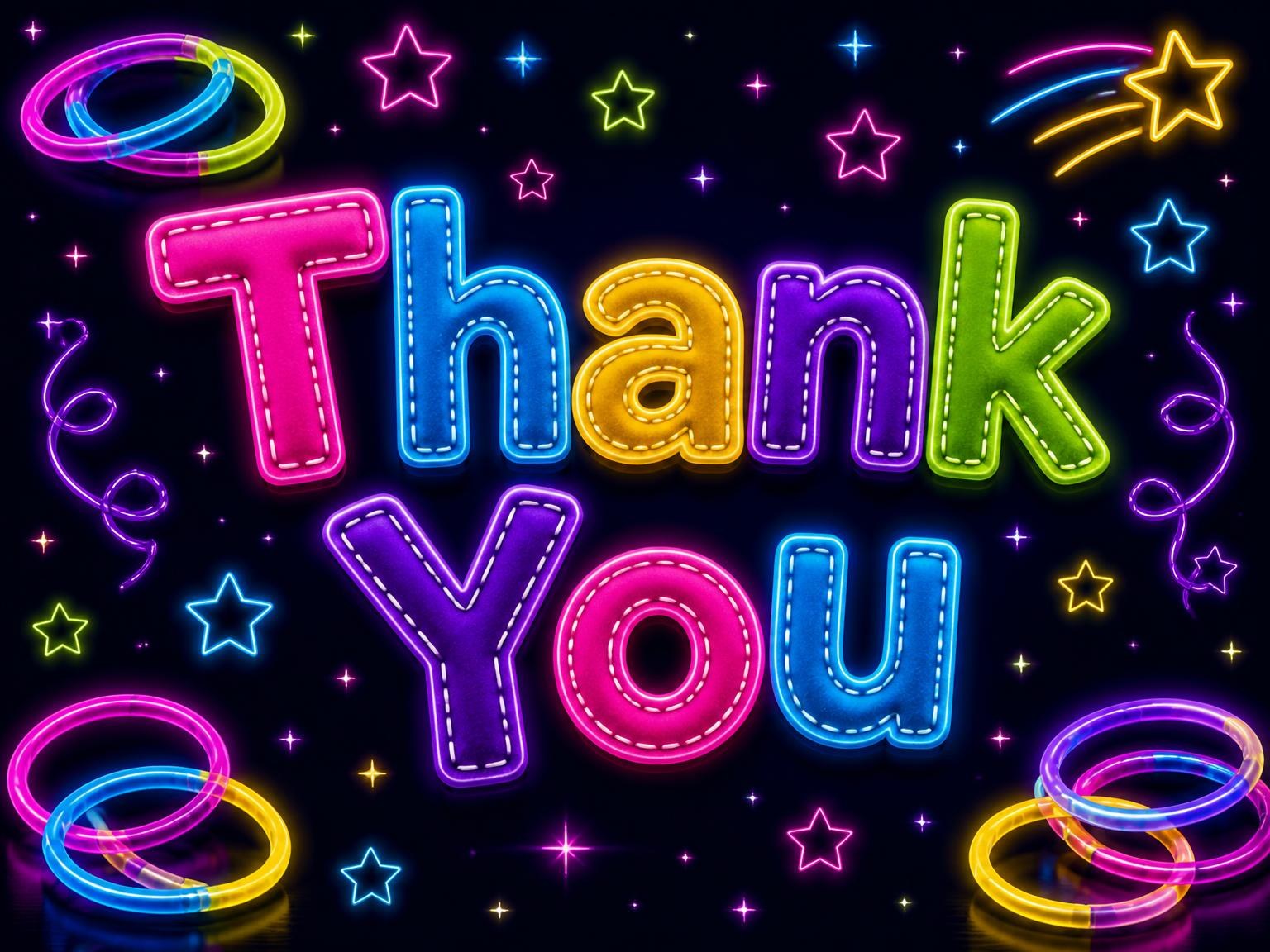 The matching thank-you card for the Neon Glow Party 21st Birthday Invitation invitation