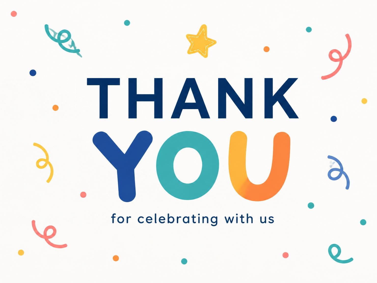 The matching thank-you card for the Cute Elephant First Birthday invitation