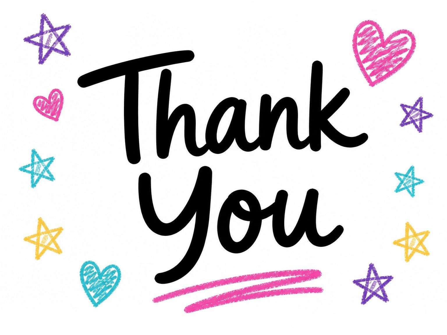 The matching thank-you card for the Crayon Gymnastics Girl's 7th Birthday Invitation invitation