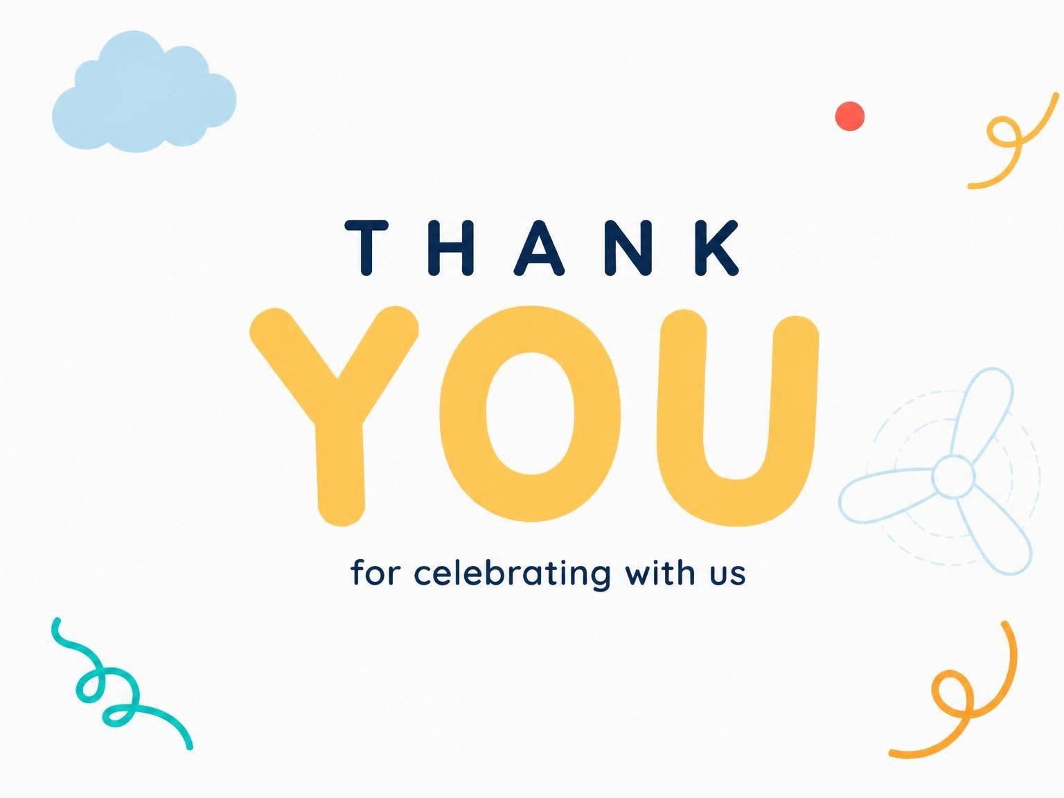 The matching thank-you card for the Aviator Bear First Birthday invitation