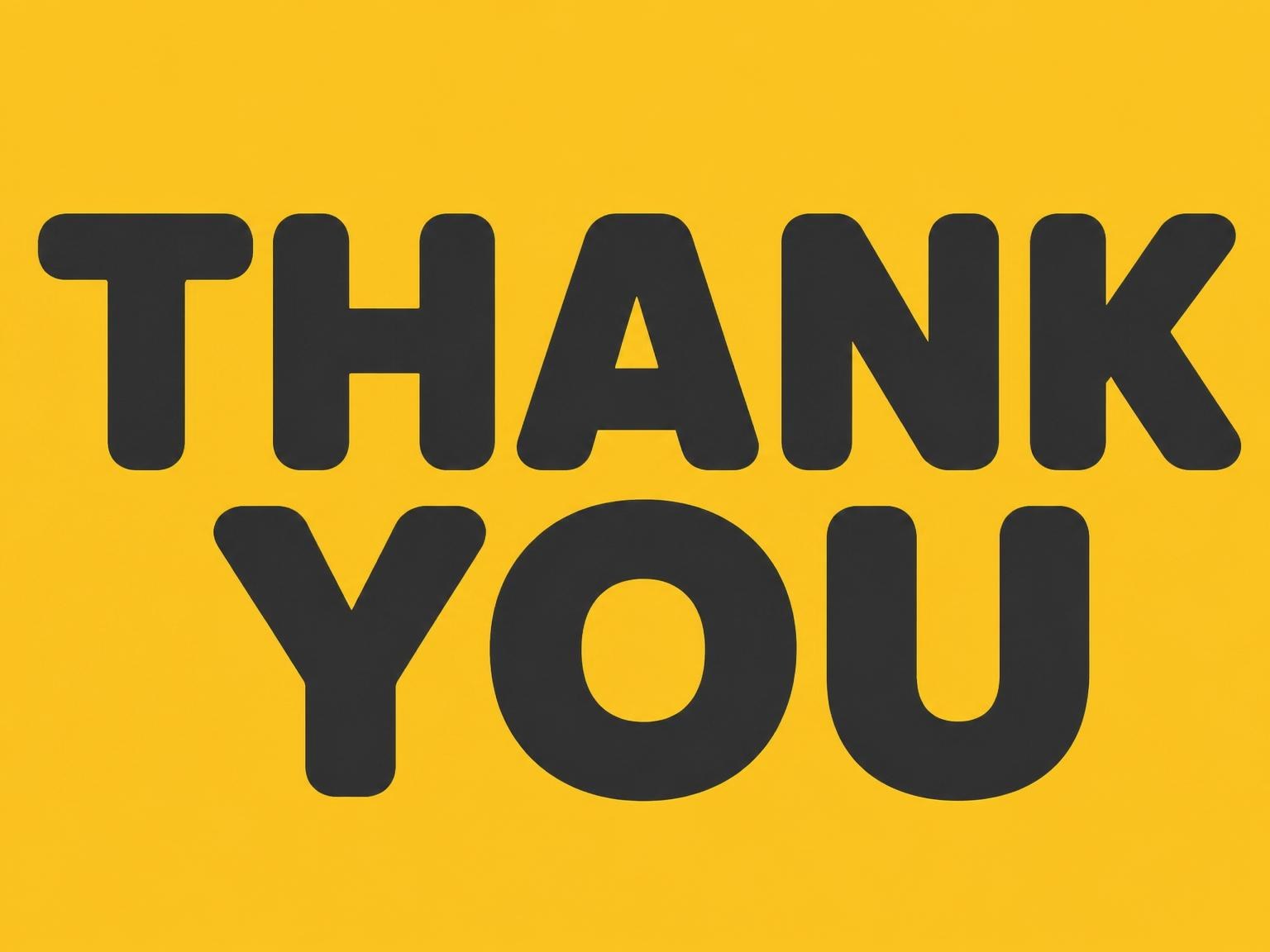 The matching thank-you card for the Minimalist Yellow Bold Typography 3rd Birthday invitation