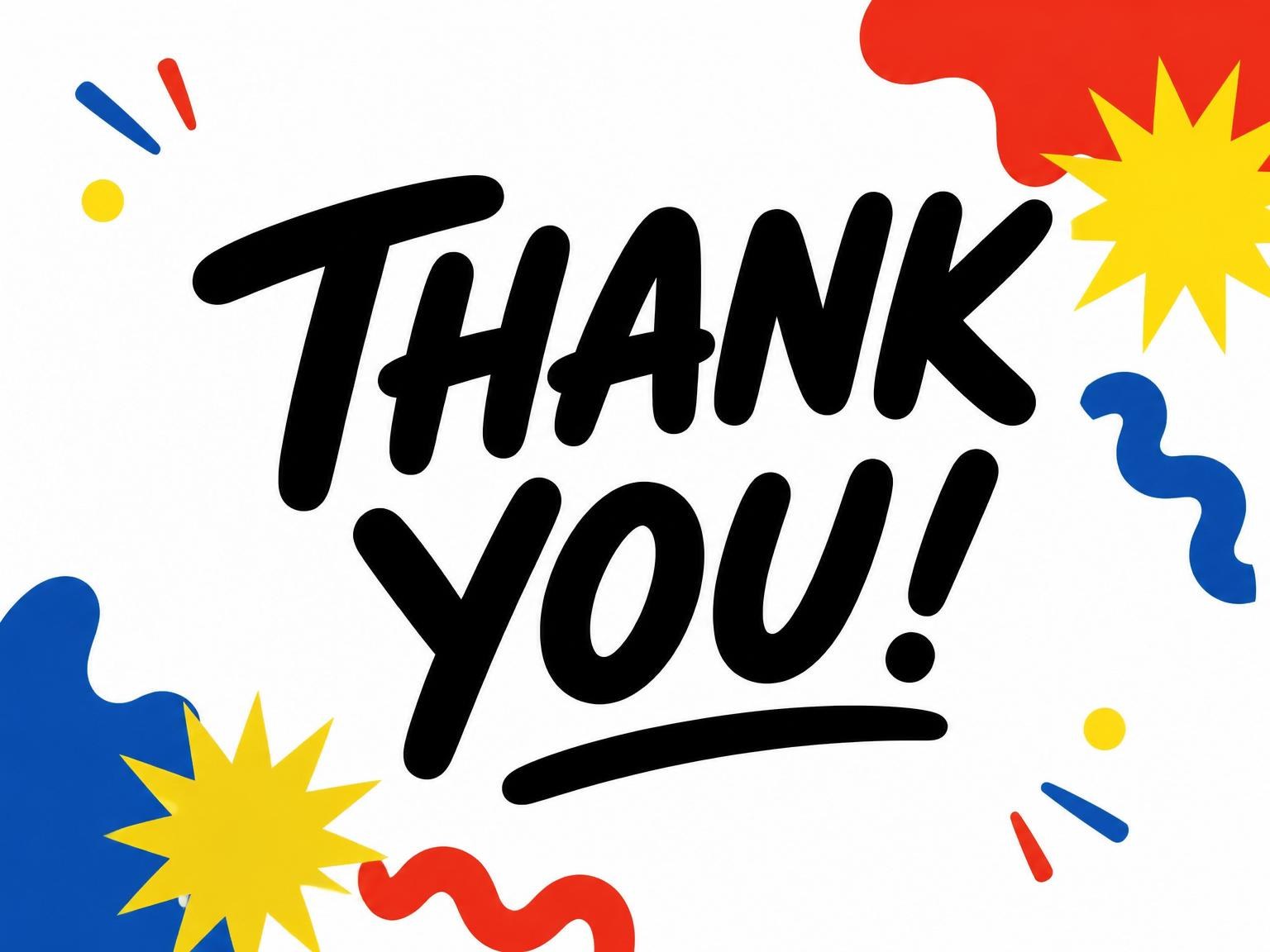 The matching thank-you card for the Primary Memphis Shape Birthday Invitation invitation