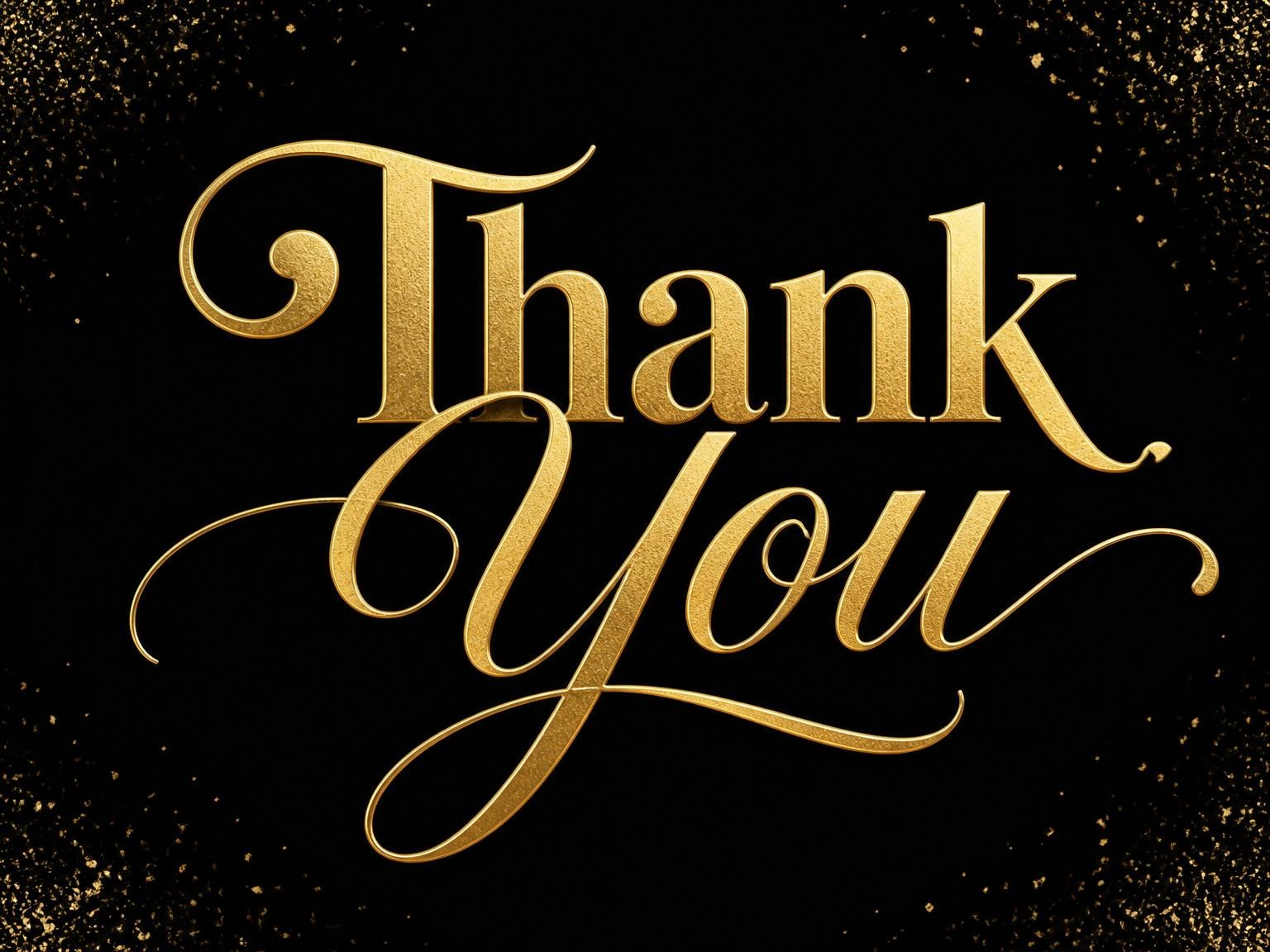 The matching thank-you card for the Gold Foil 30th Birthday Invitation invitation