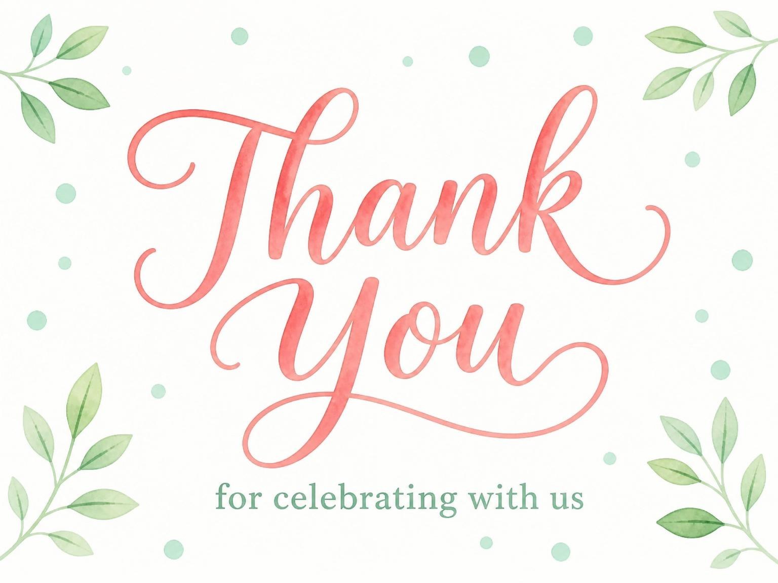 The matching thank-you card for the Watercolor Watermelon 1st Birthday Invitation invitation