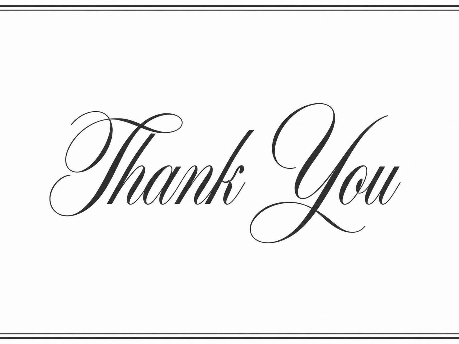 The matching thank-you card for the Minimalist Black and White Bridal Shower invitation