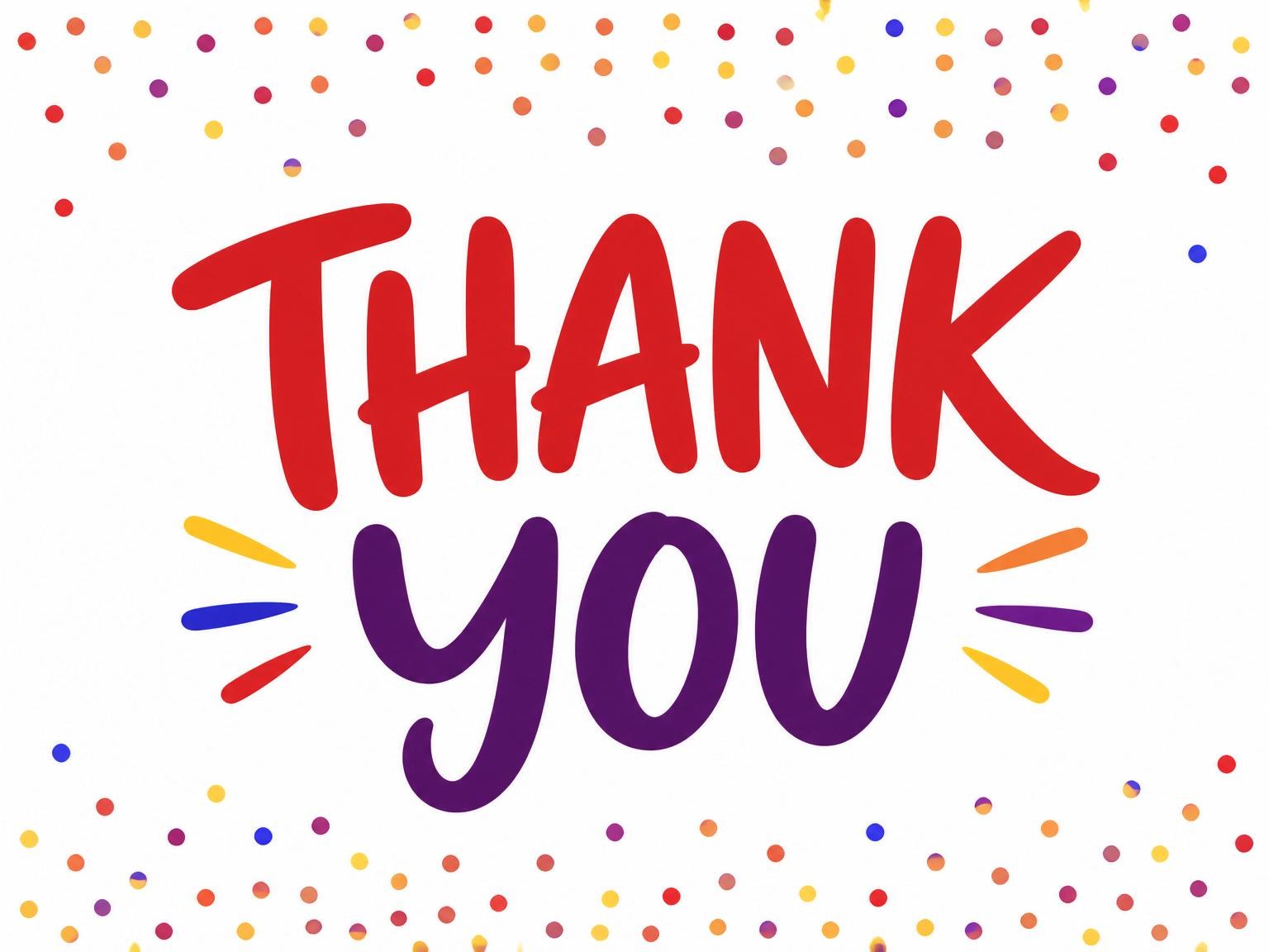 The matching thank-you card for the Colorful Confetti 5th Birthday Invitation invitation