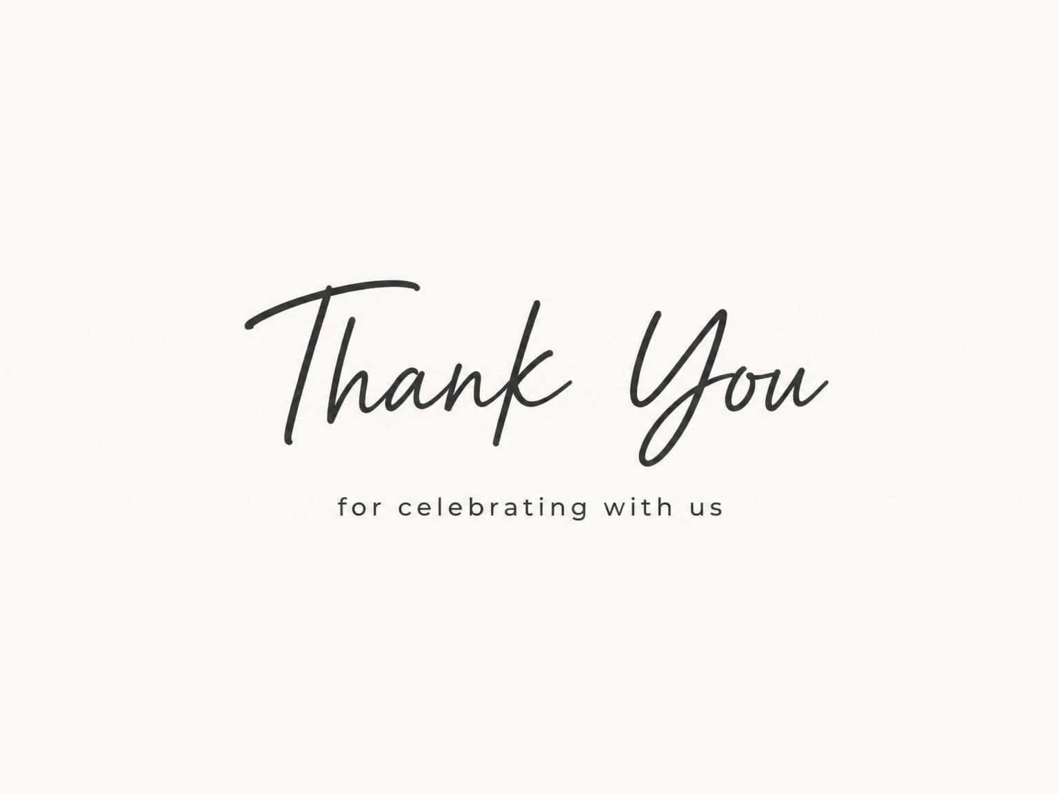 The matching thank-you card for the Cream Minimalist Typography 7th Birthday Invitation invitation