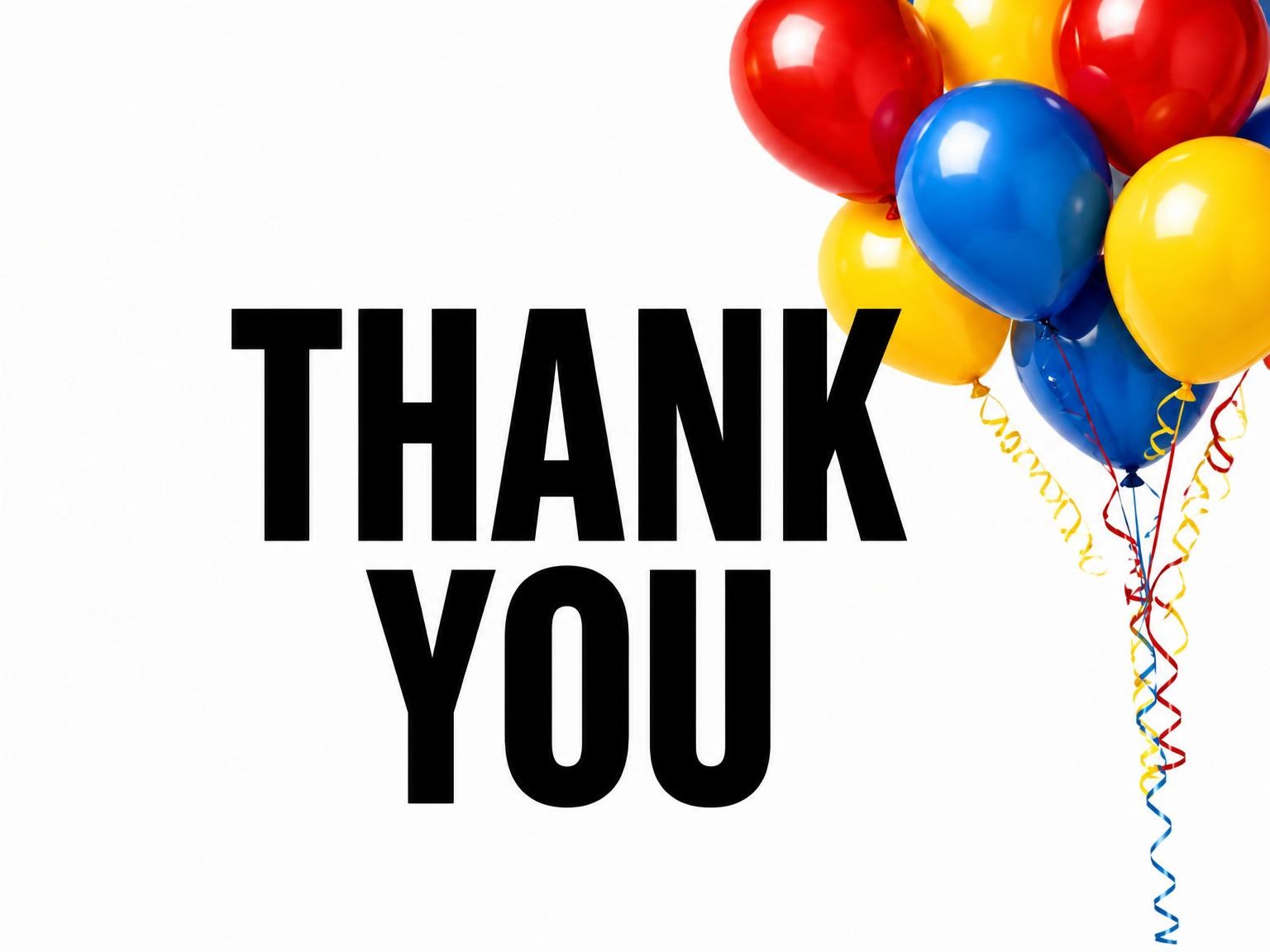 The matching thank-you card for the Primary Balloon Foil Number 7th Birthday invitation