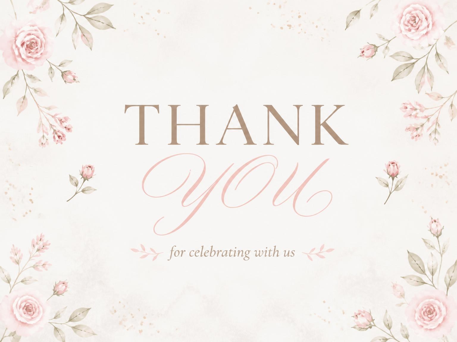 The matching thank-you card for the Holy Cow Fluffy Birthday invitation