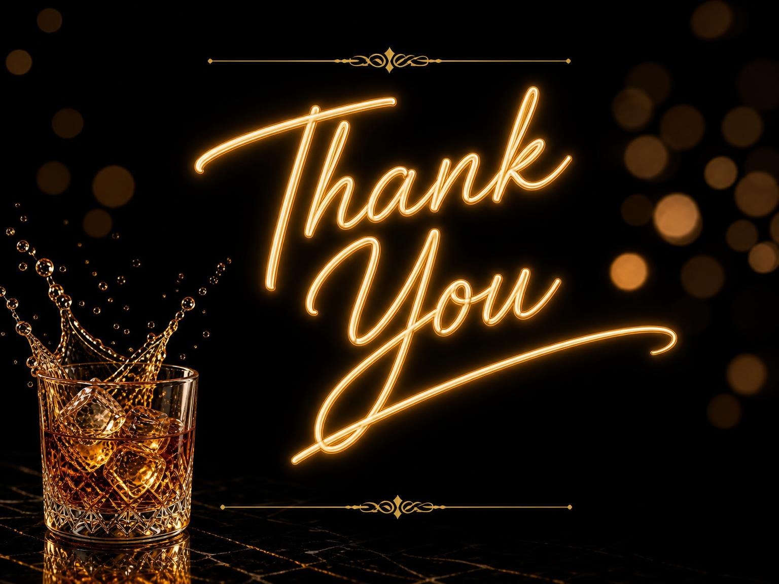 The matching thank-you card for the Neon Tube 26th Birthday Invitation invitation
