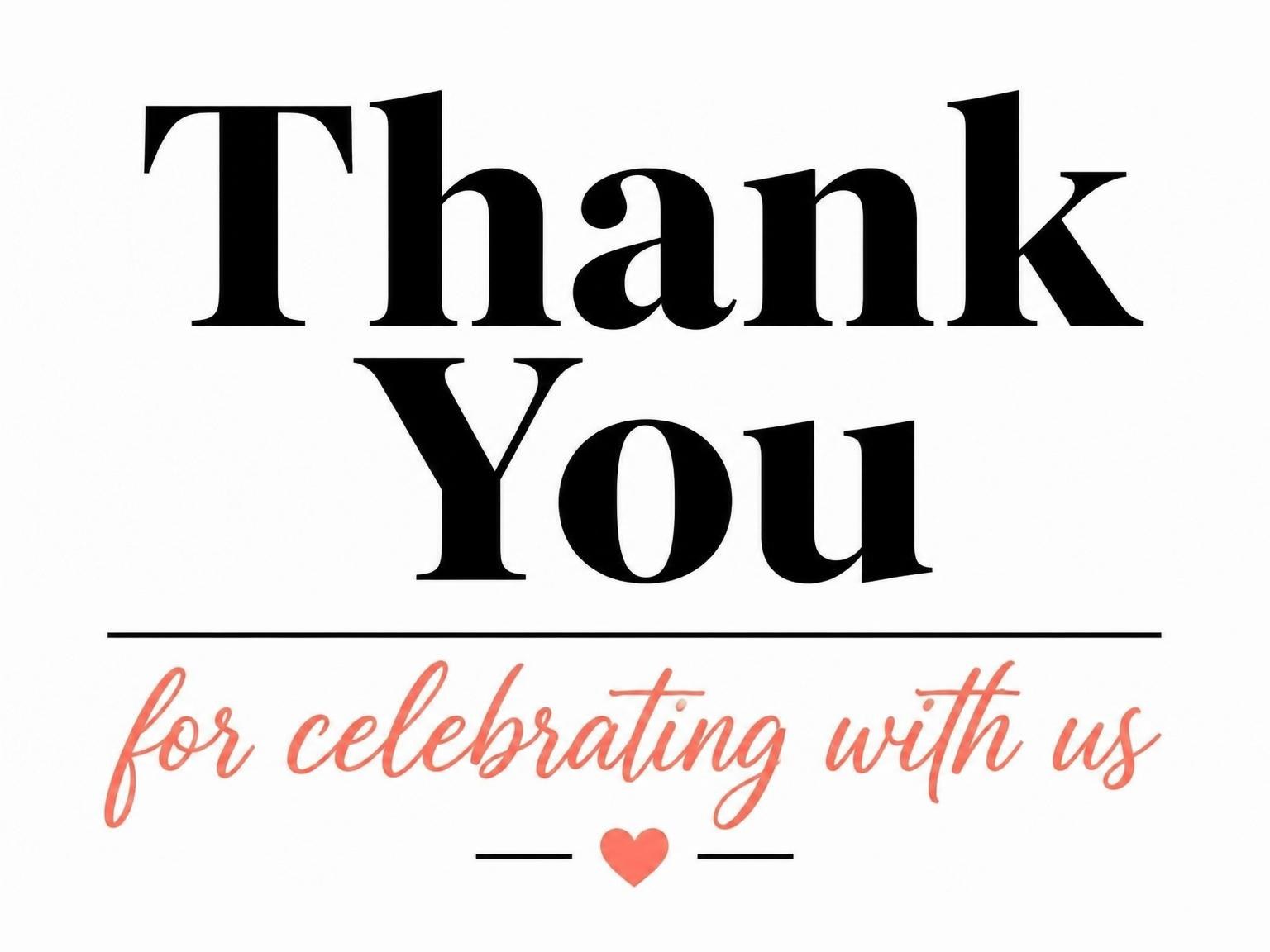 The matching thank-you card for the Minimalist Typography 18th Birthday Invitation invitation