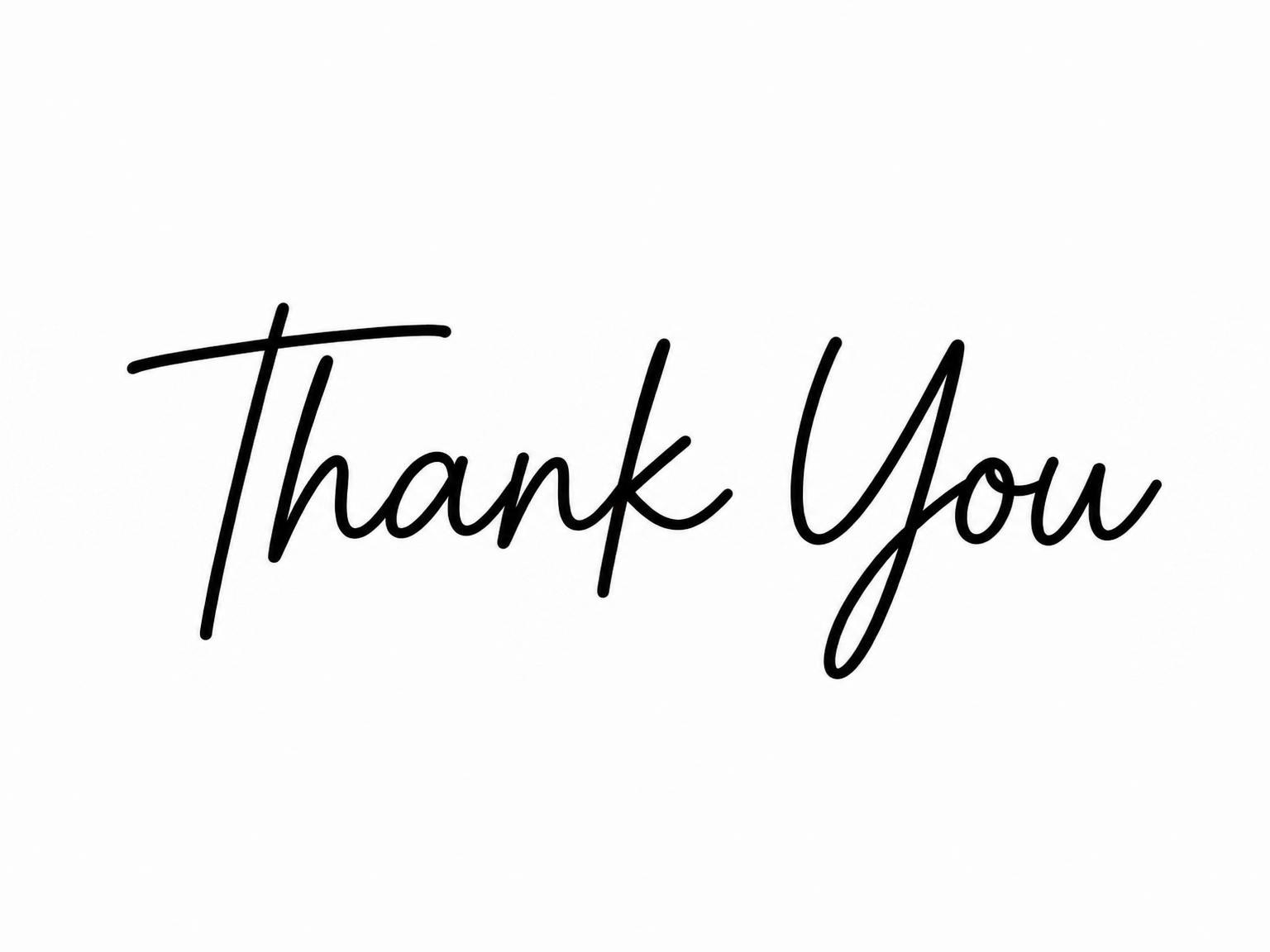 The matching thank-you card for the Minimalist Black and White Birthday Invitation invitation