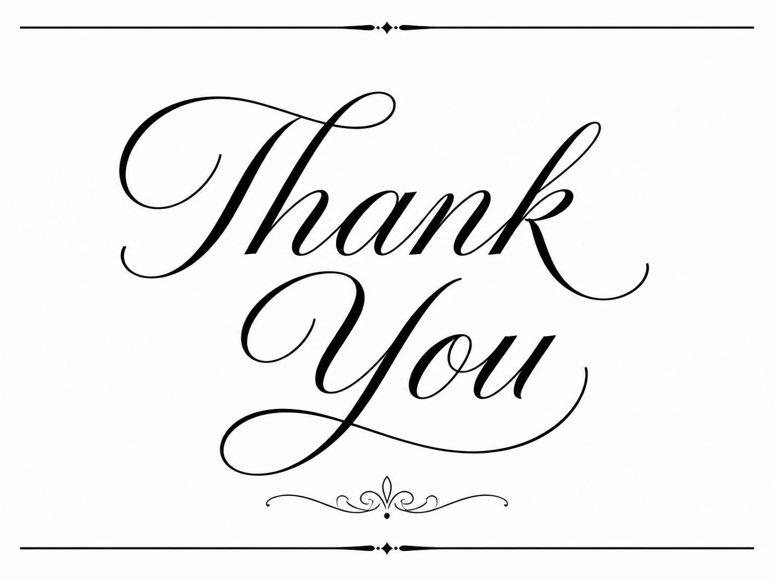 The matching thank-you card for the Minimalist Black Script Bridal Shower invitation