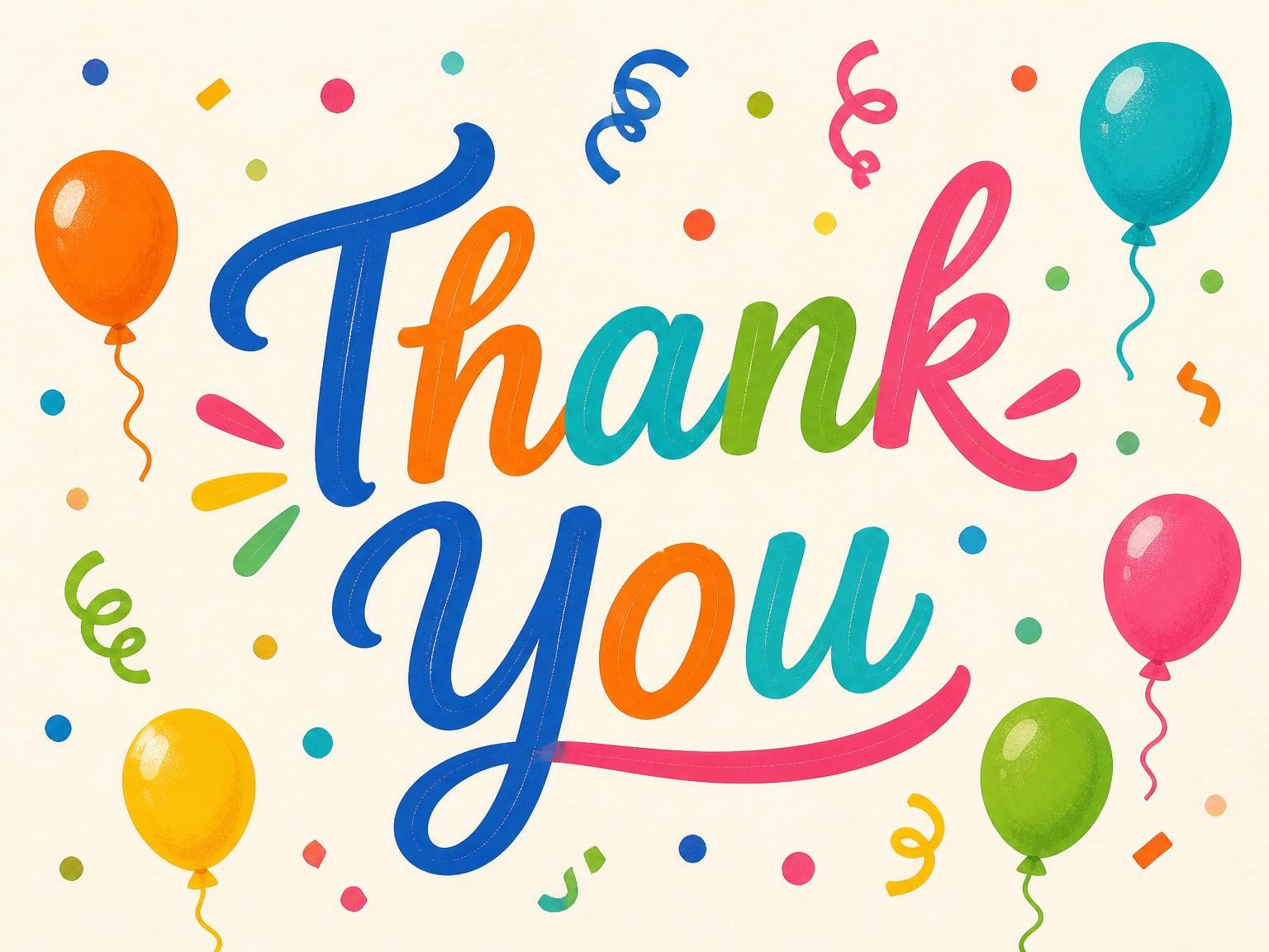 The matching thank-you card for the Primary Color Balloon 9th Birthday Invitation invitation