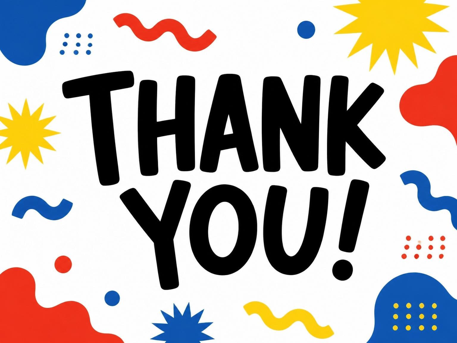The matching thank-you card for the Primary Memphis Geometric 35th Birthday invitation