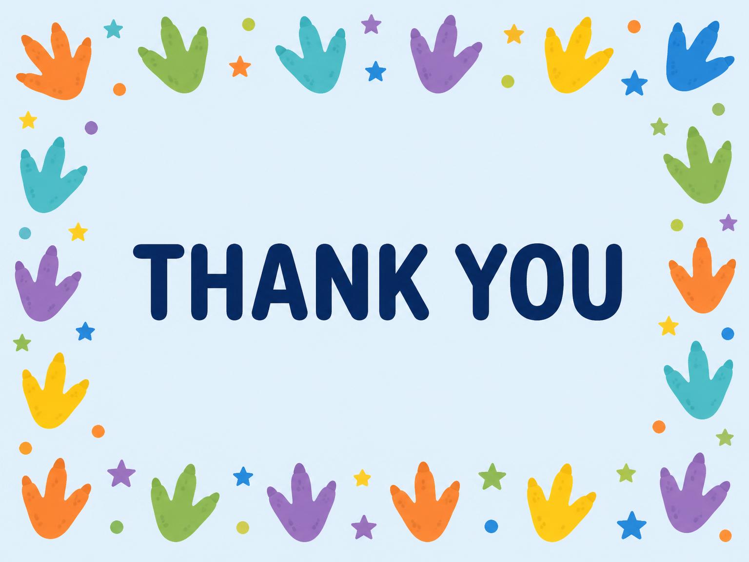 The matching thank-you card for the Dinosaur Road Trip 3rd Birthday Invitation invitation