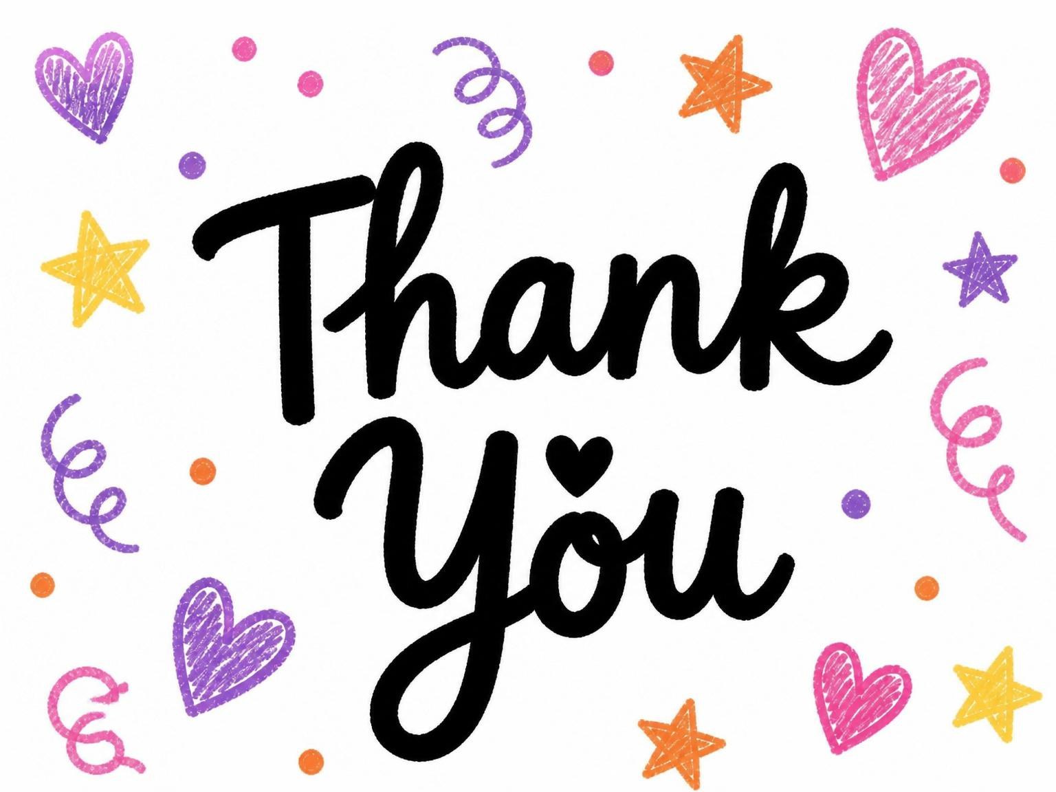 The matching thank-you card for the Crayon Scribble 1st Birthday Invitation invitation