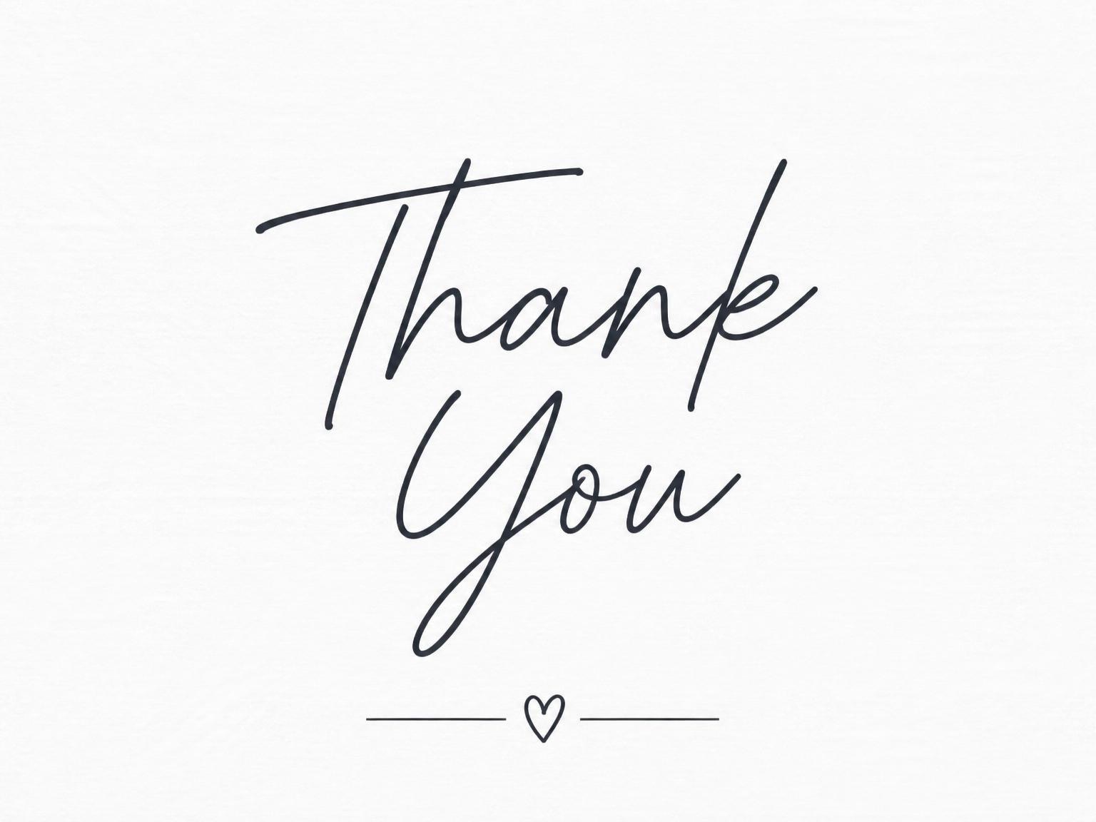 The matching thank-you card for the Minimalist Black and White Sweet Sixteen invitation