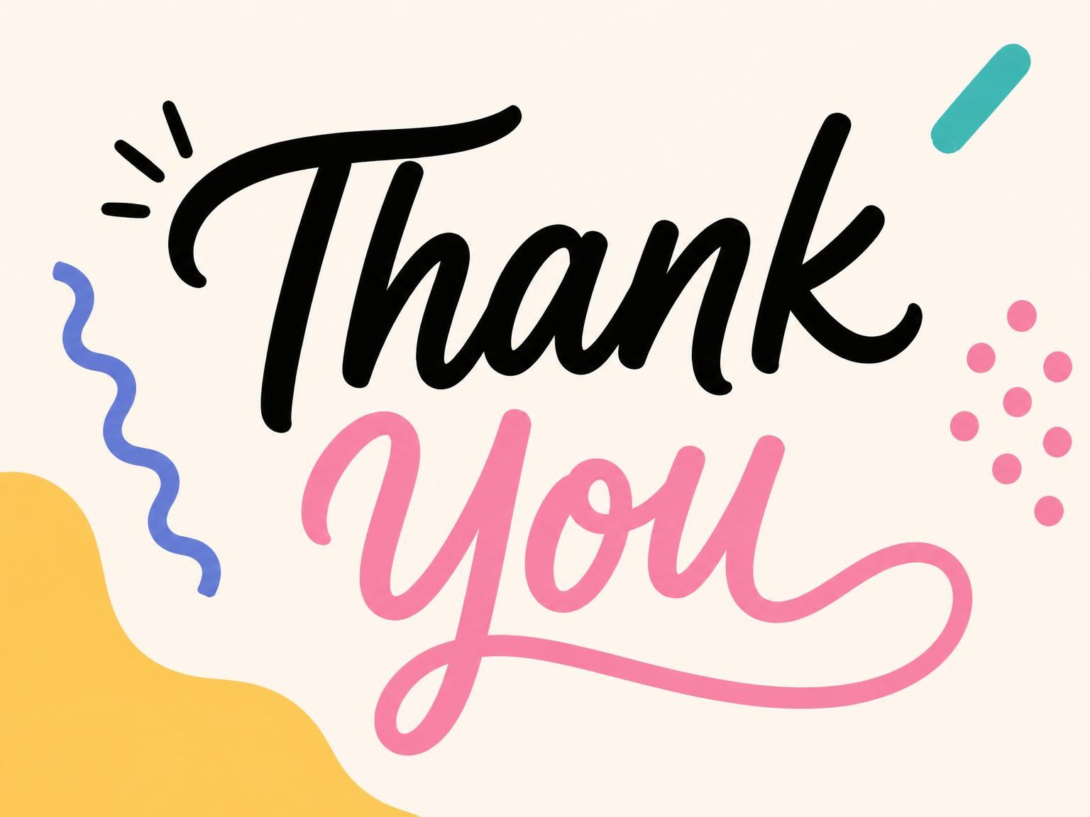 The matching thank-you card for the 90s Memphis Abstract Birthday Invitation invitation