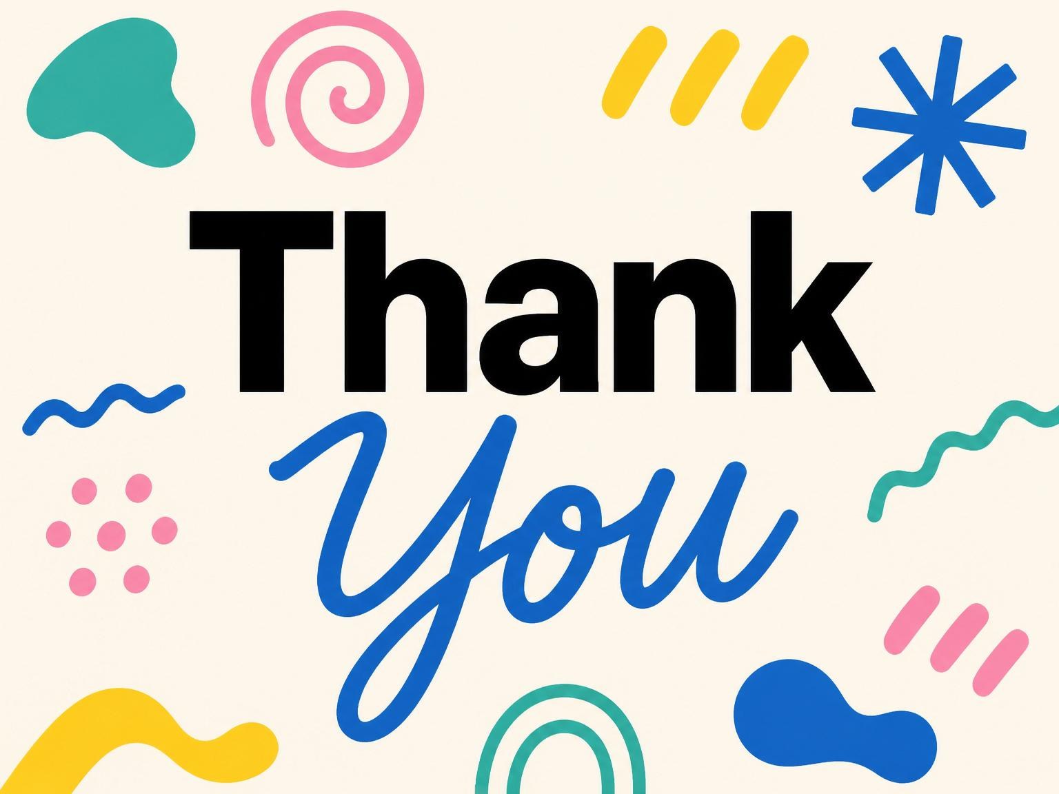 The matching thank-you card for the Cream Memphis Abstract 18th Birthday invitation