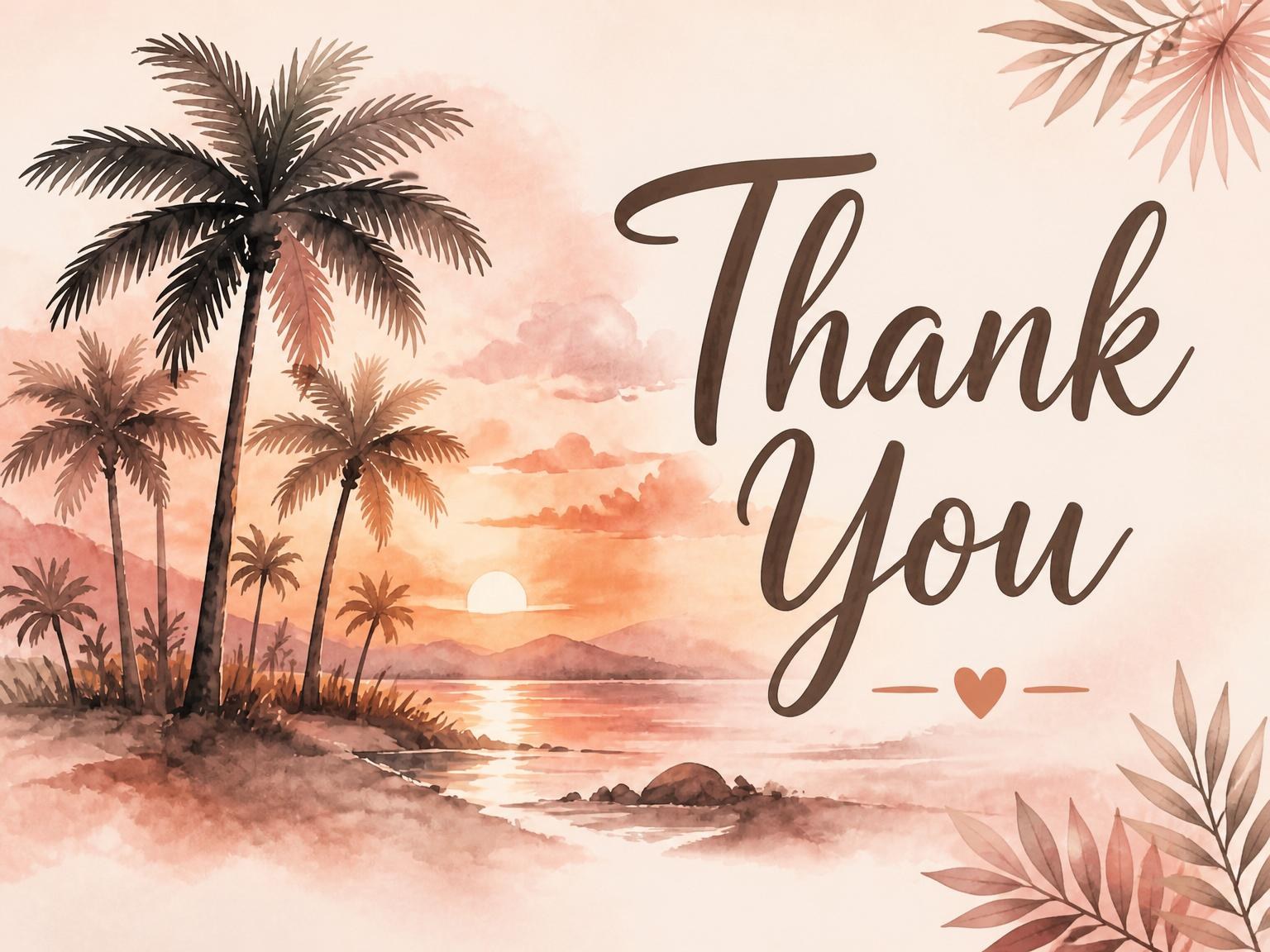 The matching thank-you card for the Tropical 3rd Birthday Invitation invitation