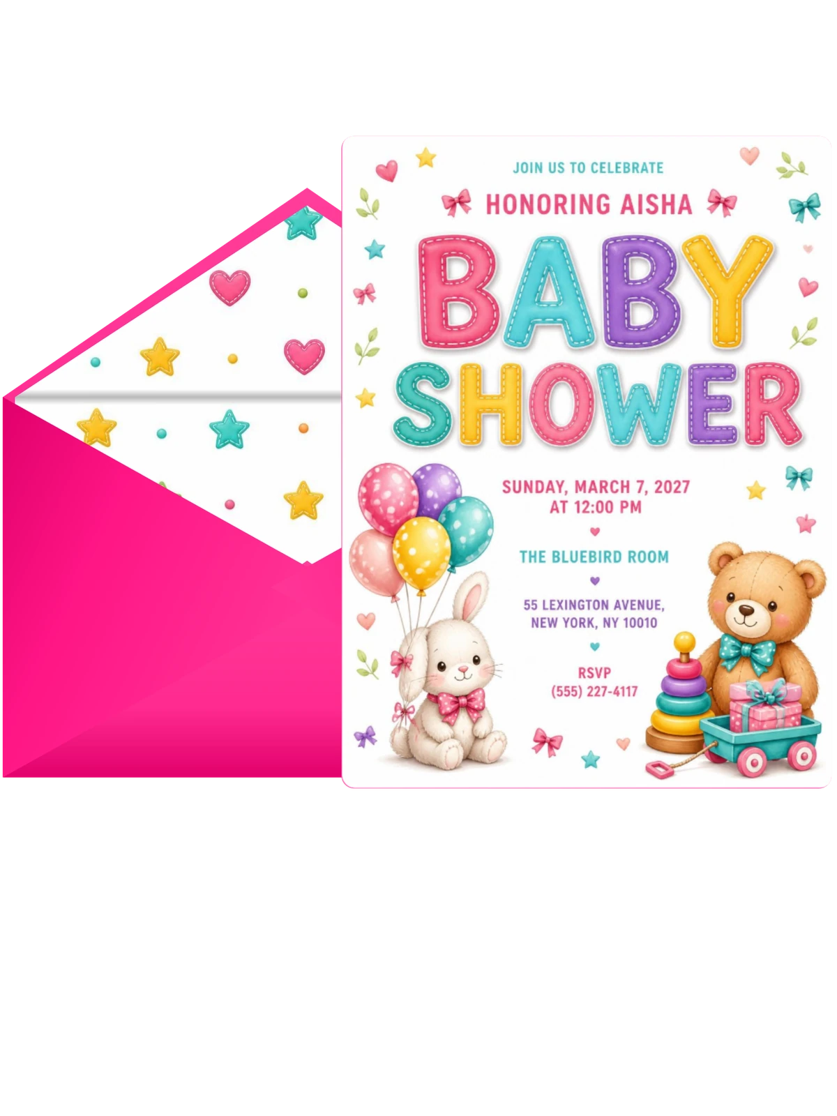 Bunny Baby Shower Invitation