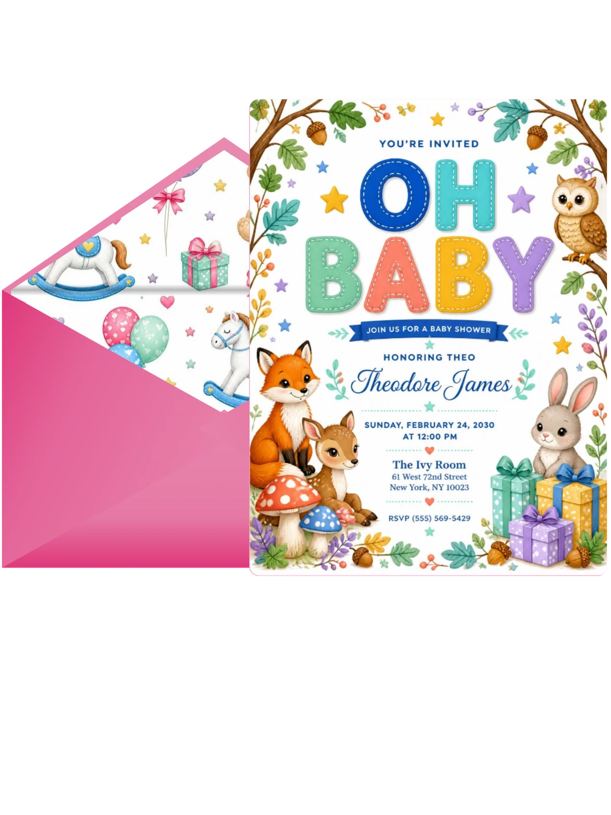 Arch Branches Baby Shower Invitation