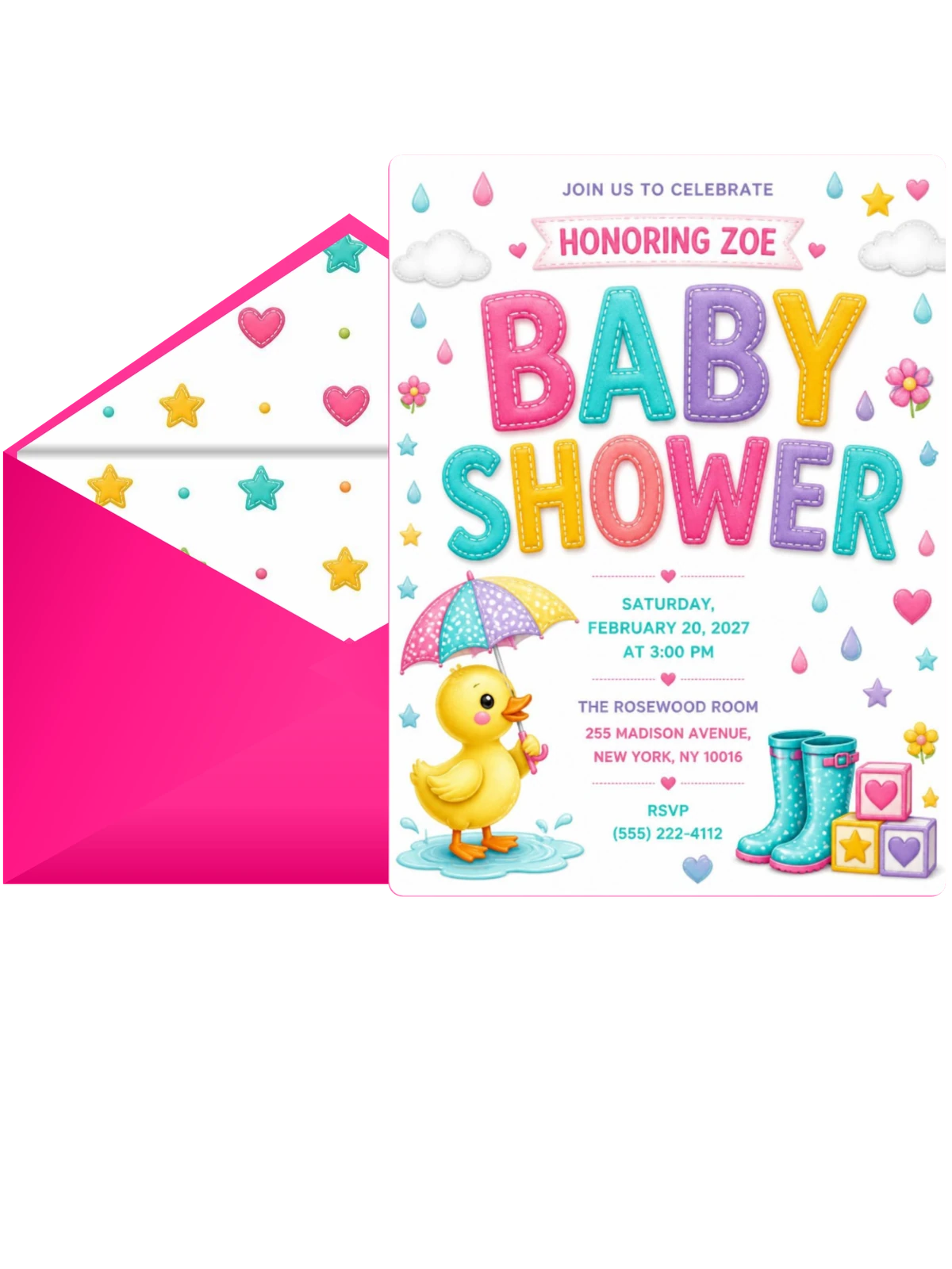 Duckling Baby Shower Invitation