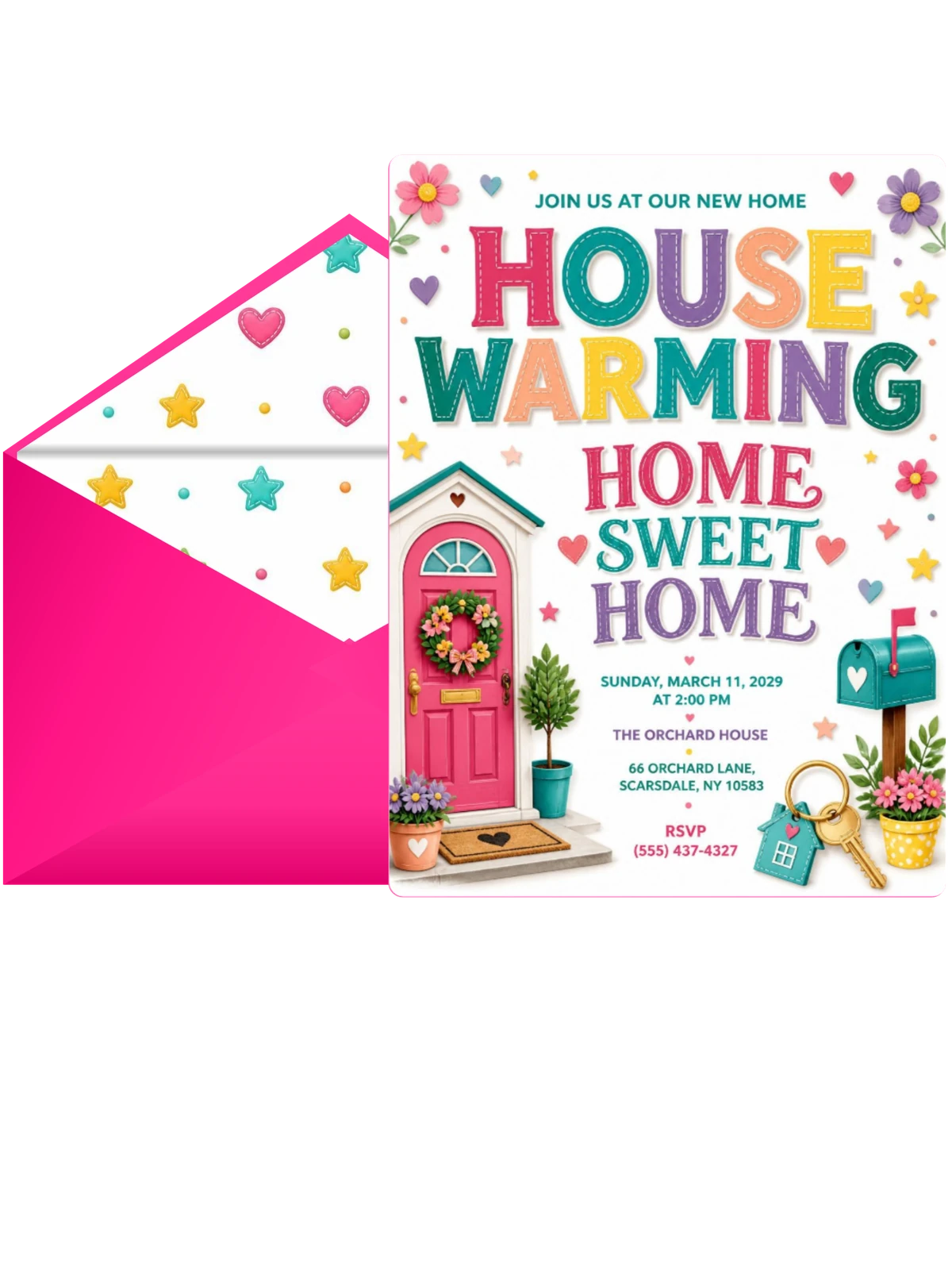 Front Door Housewarming Invitation