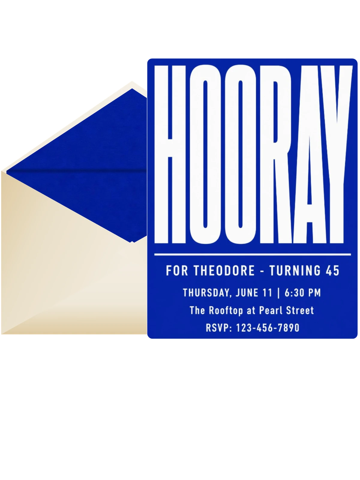 Bold Blue Typography Milestone Birthday