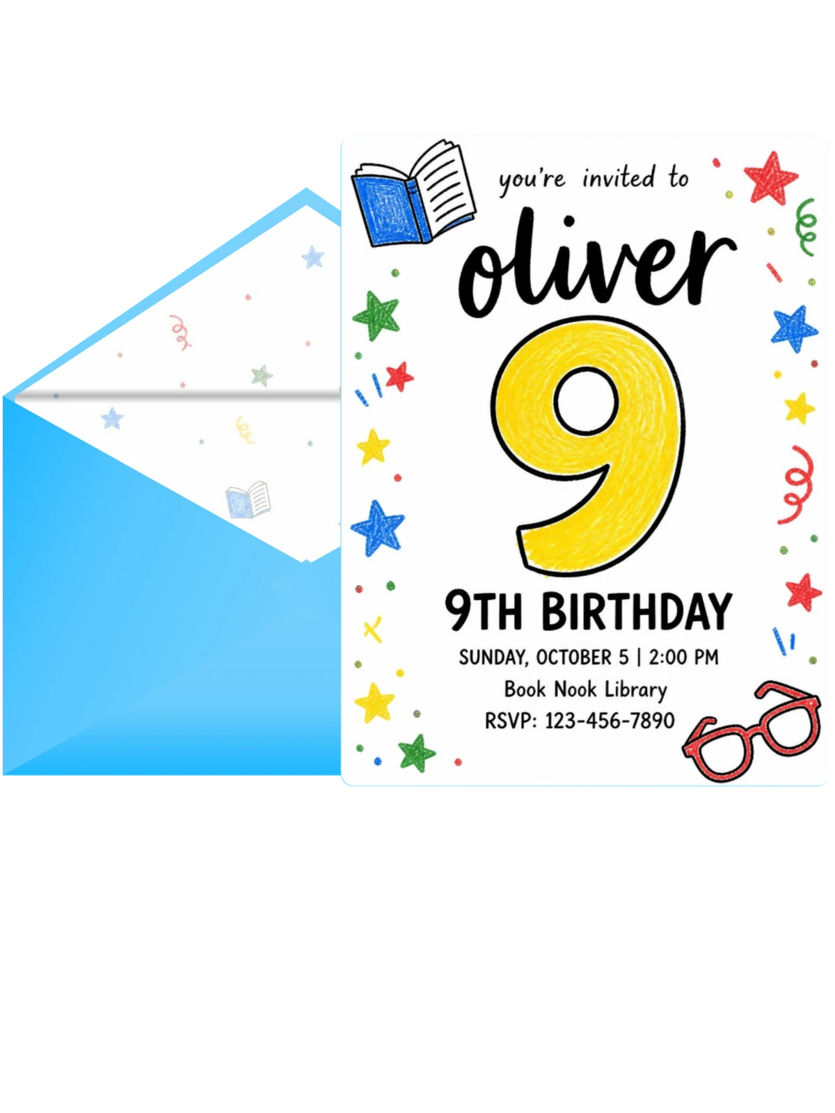 Crayon Library Star 9th Birthday