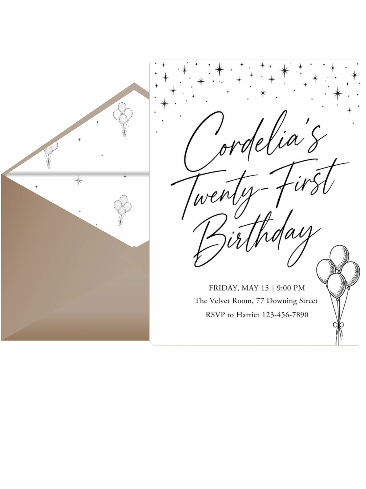 Black and White Stars 21st Birthday