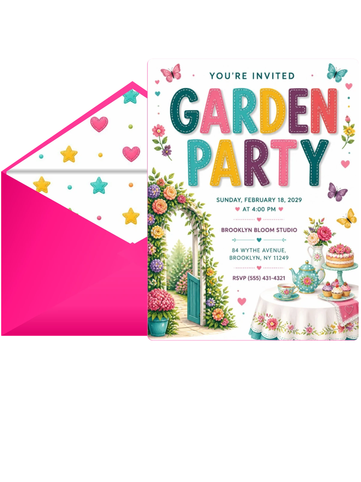 Garden Arch Party Invitation