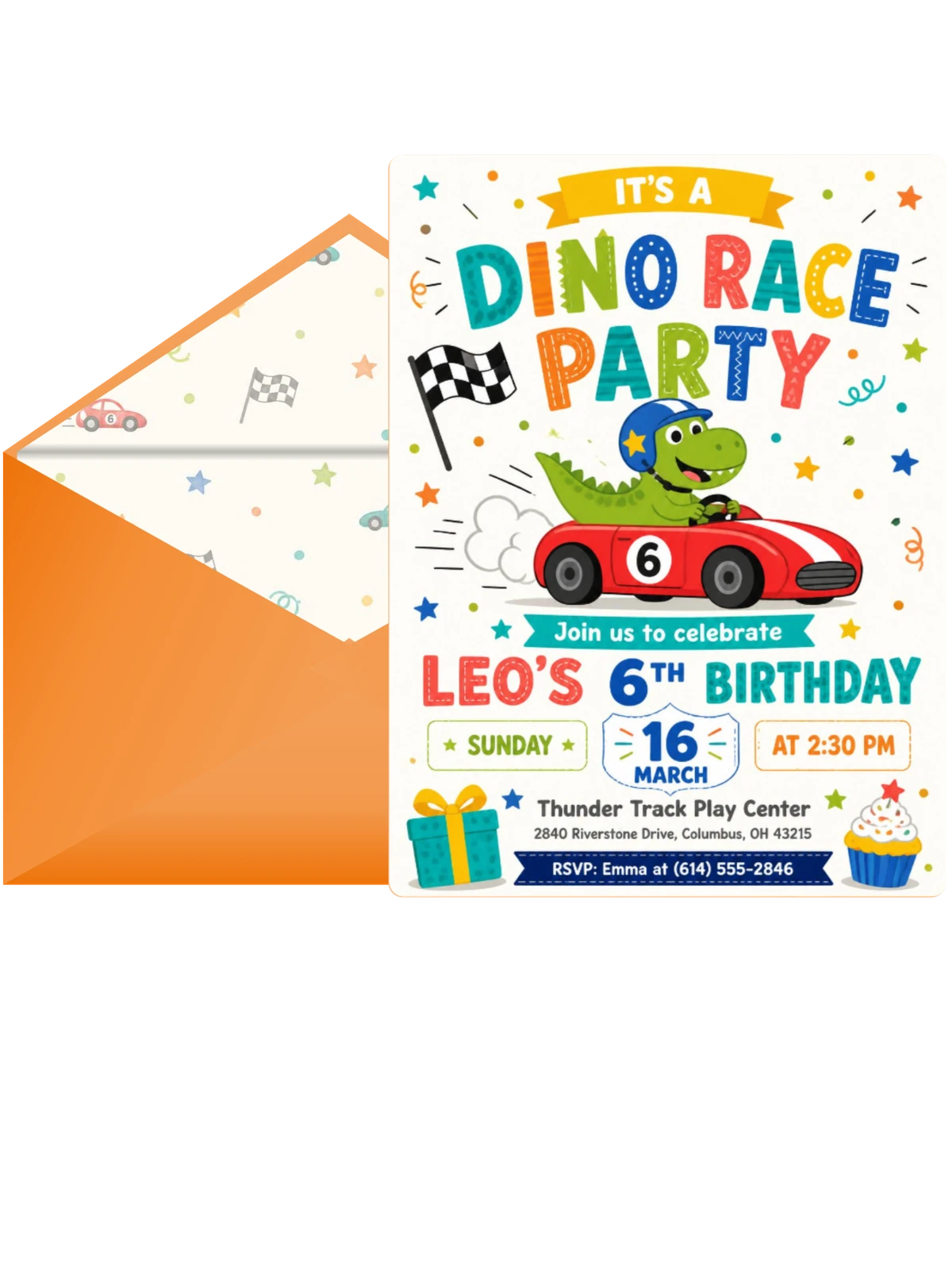 Turbo Dino Racing 6th Birthday Adventure