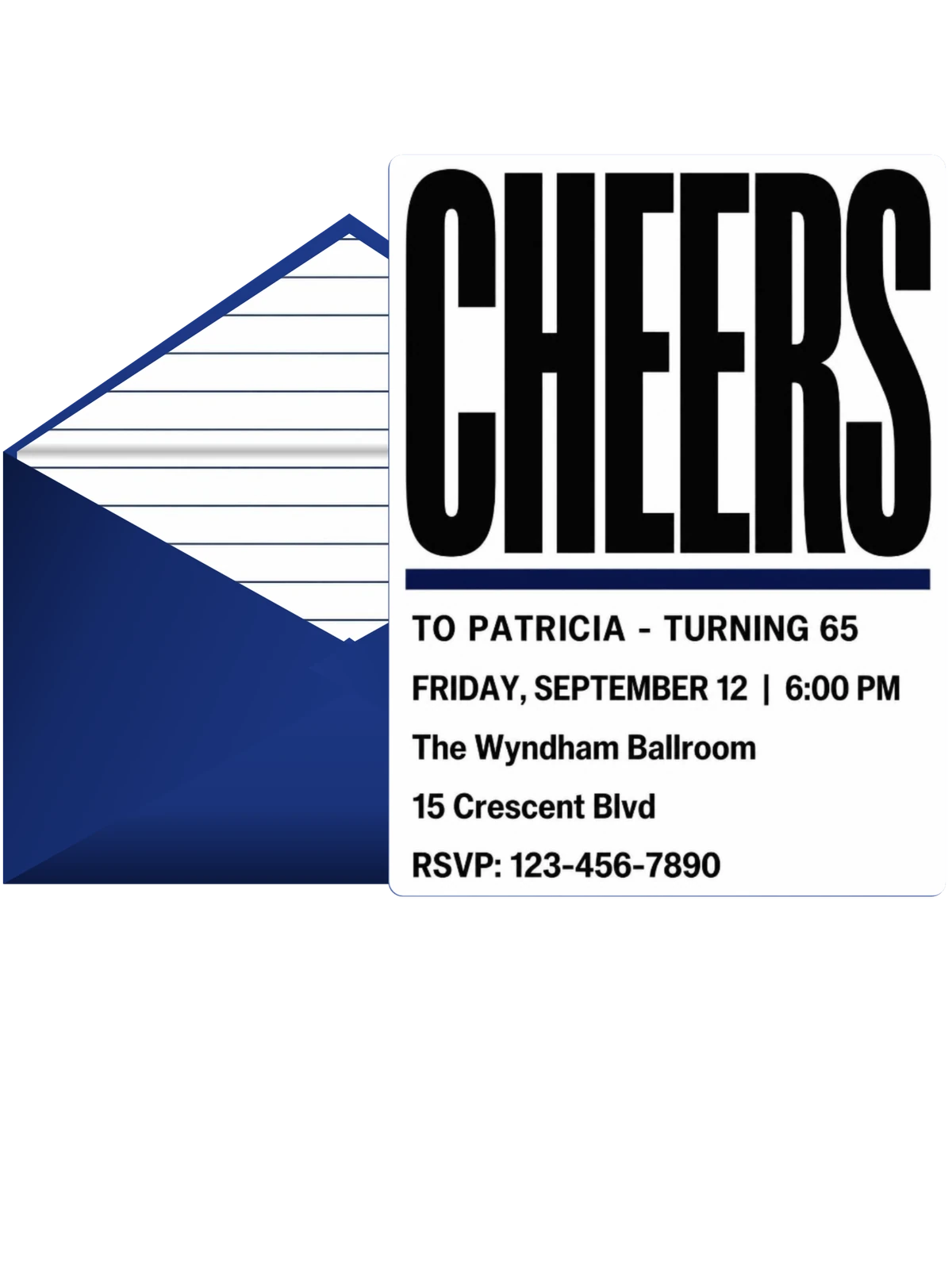Minimalist Bold Type 65th Birthday