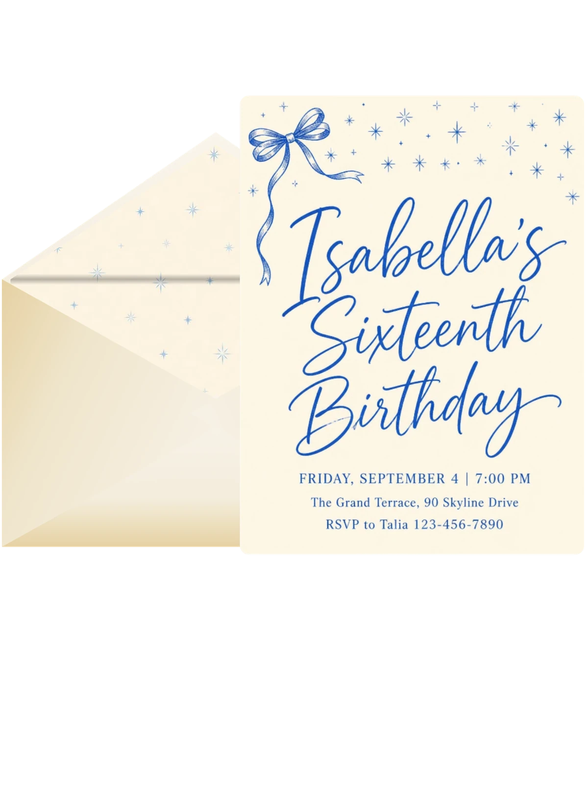 Blue Ribbon Star Sweet Sixteen Birthday
