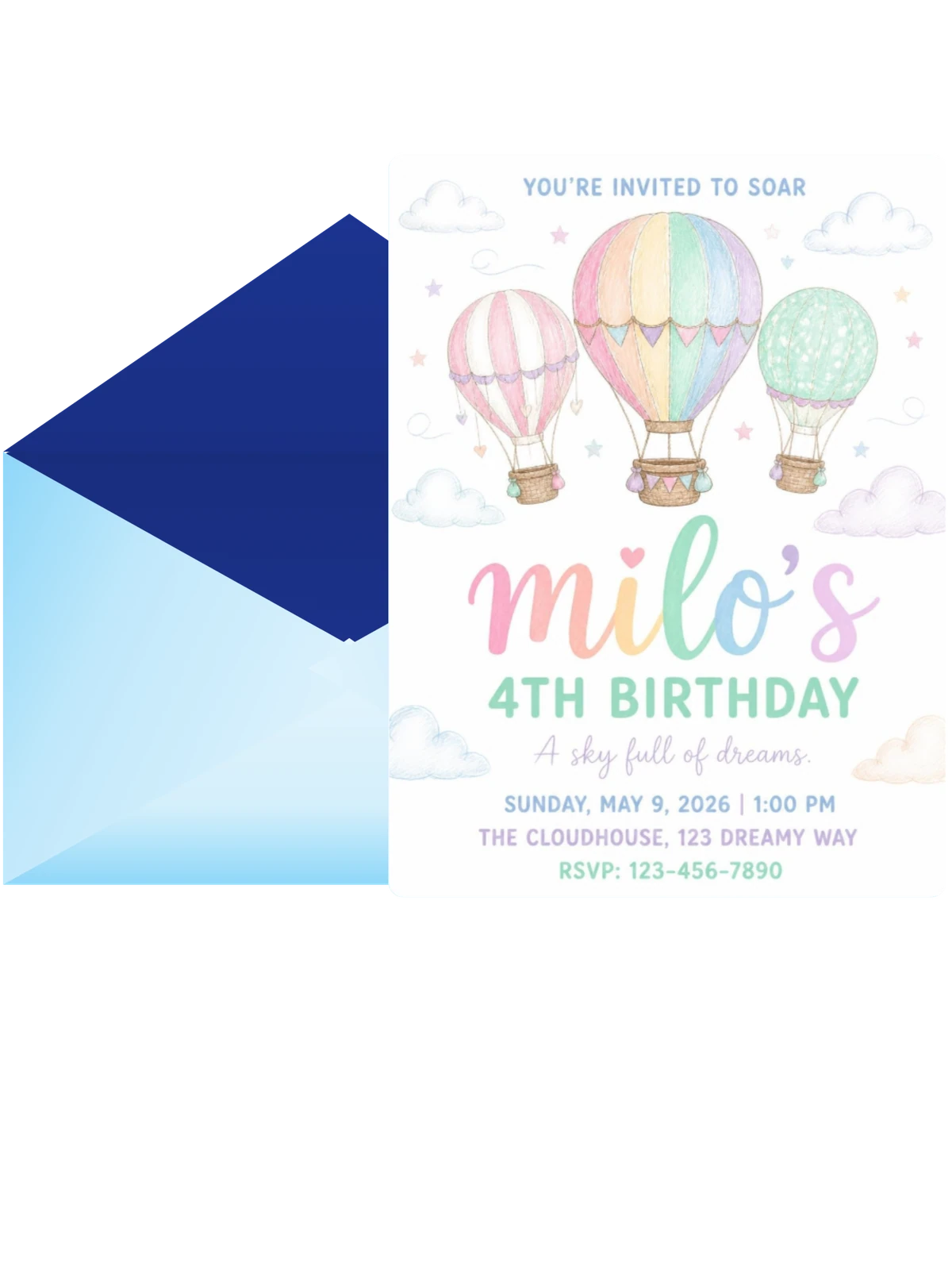 Pastel Hot Air Balloon Birthday