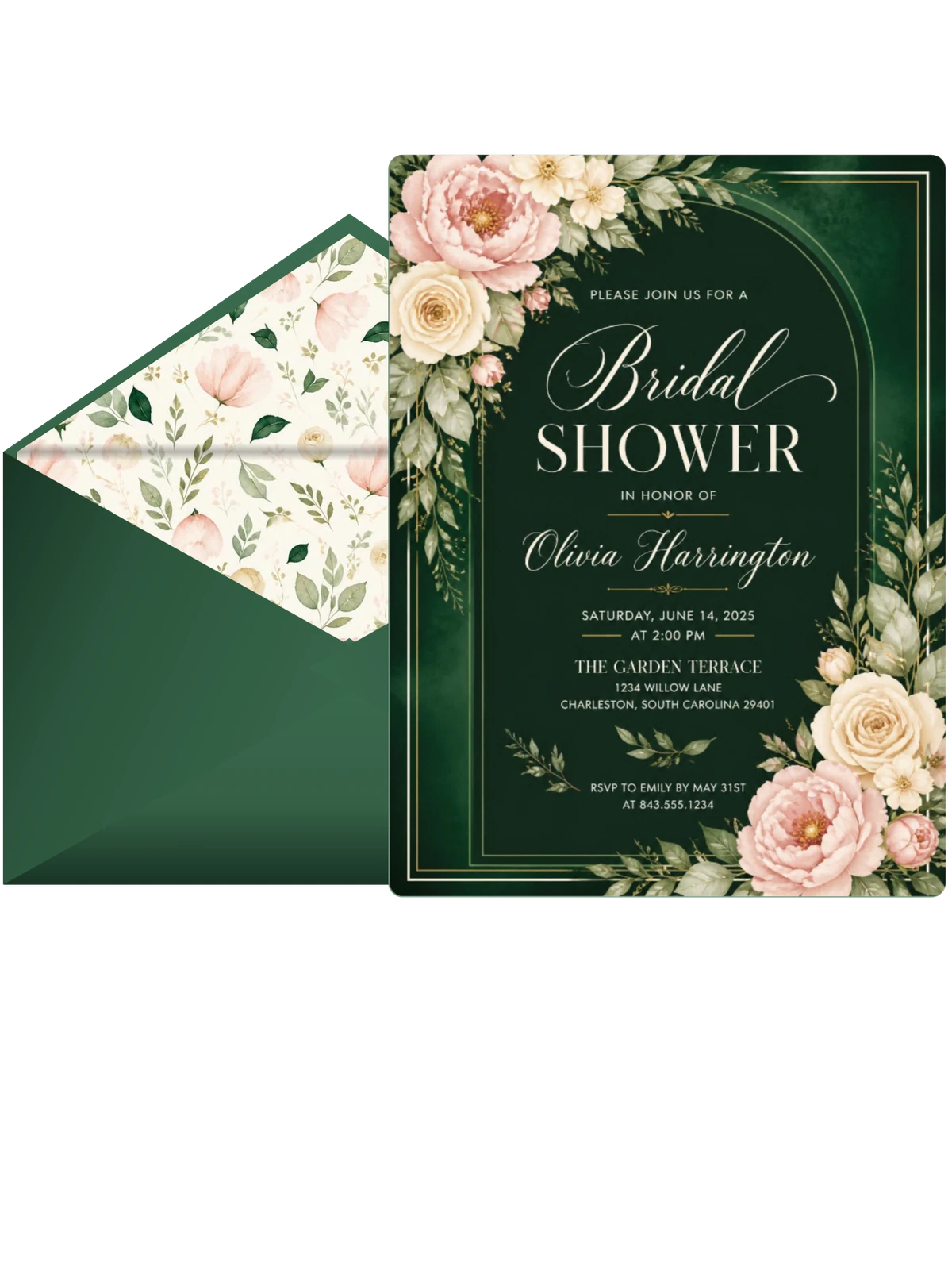 Emerald Peony Bridal Shower