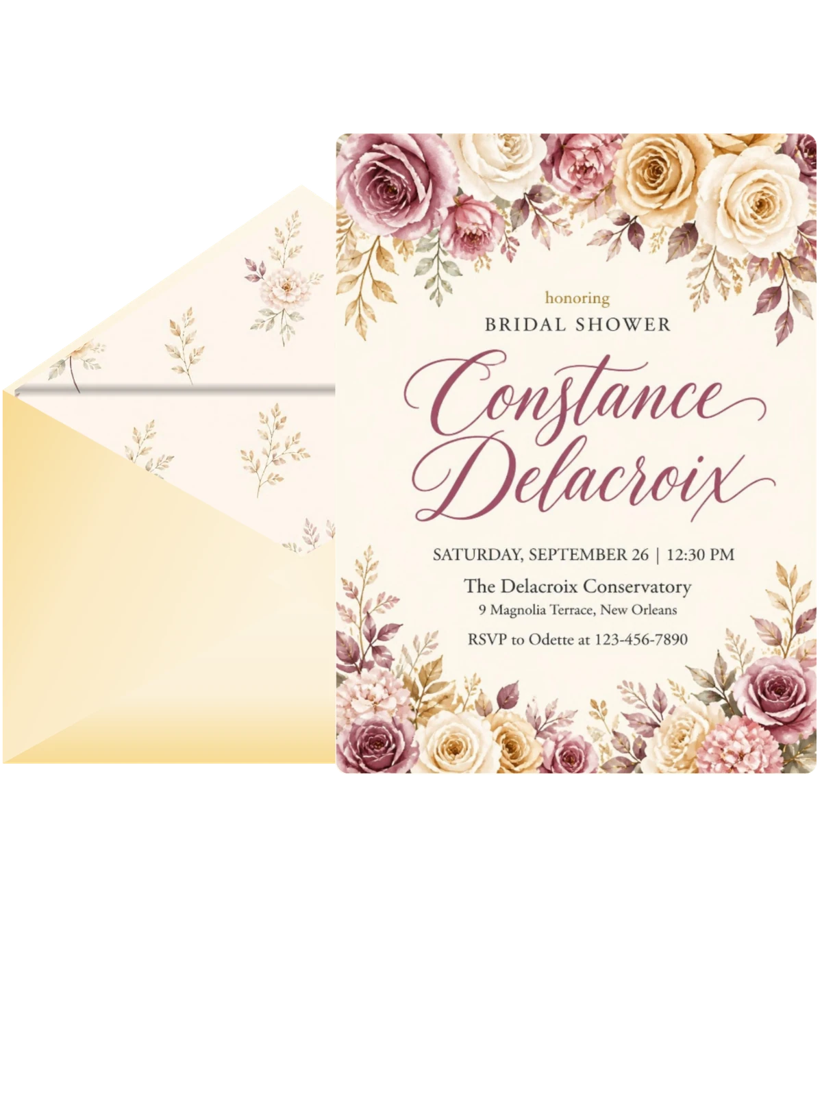 Dusty Rose Floral Bridal Shower