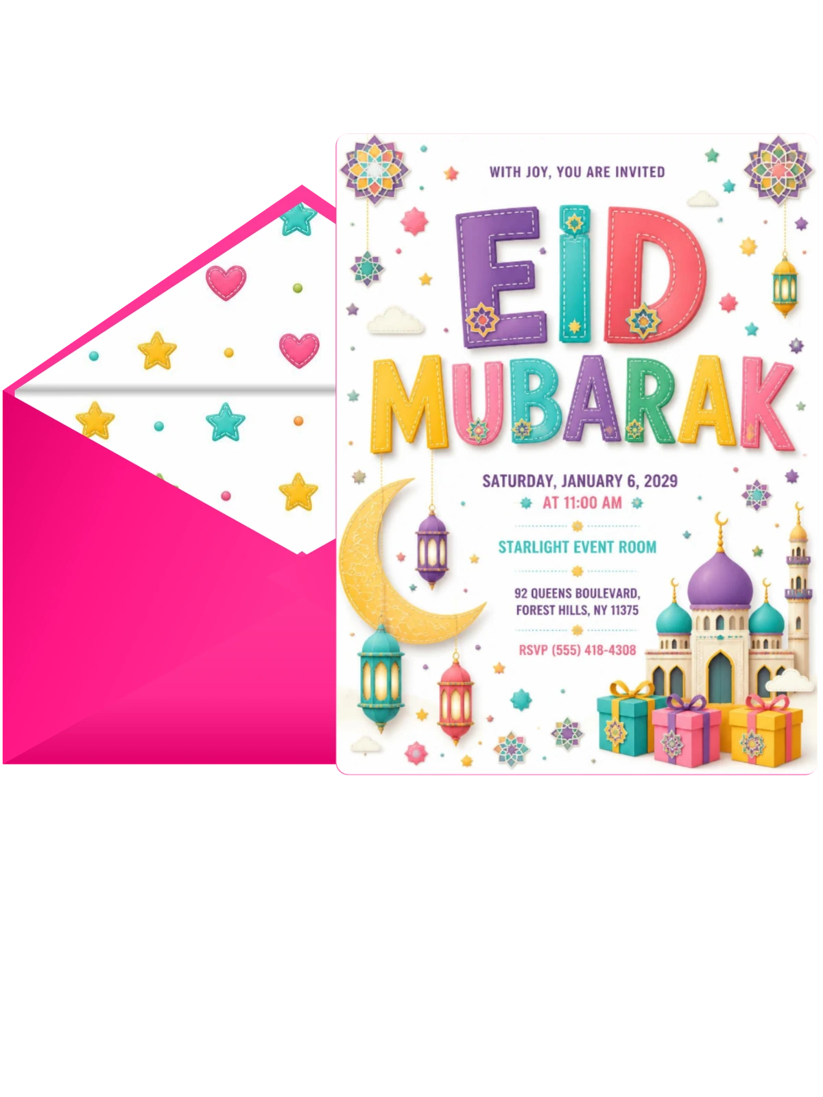 Mosque Eid Celebration Invitation