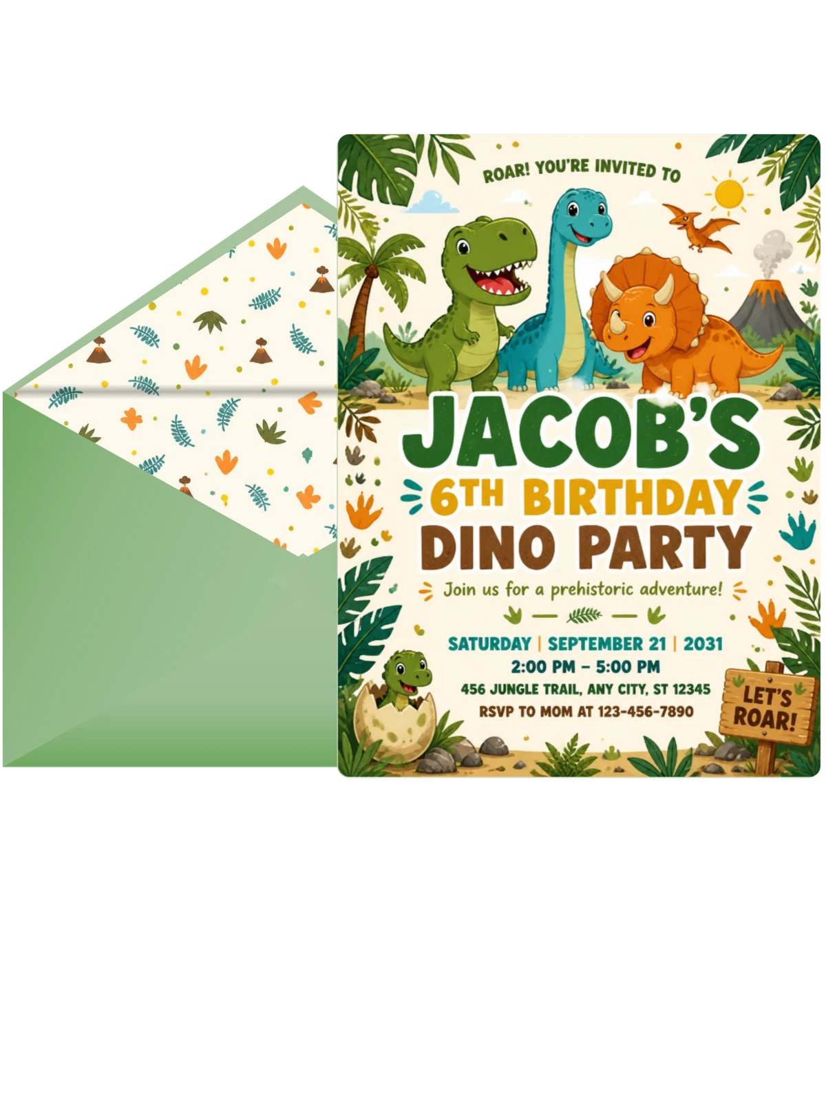 Roaring Dino Jungle 6th Birthday