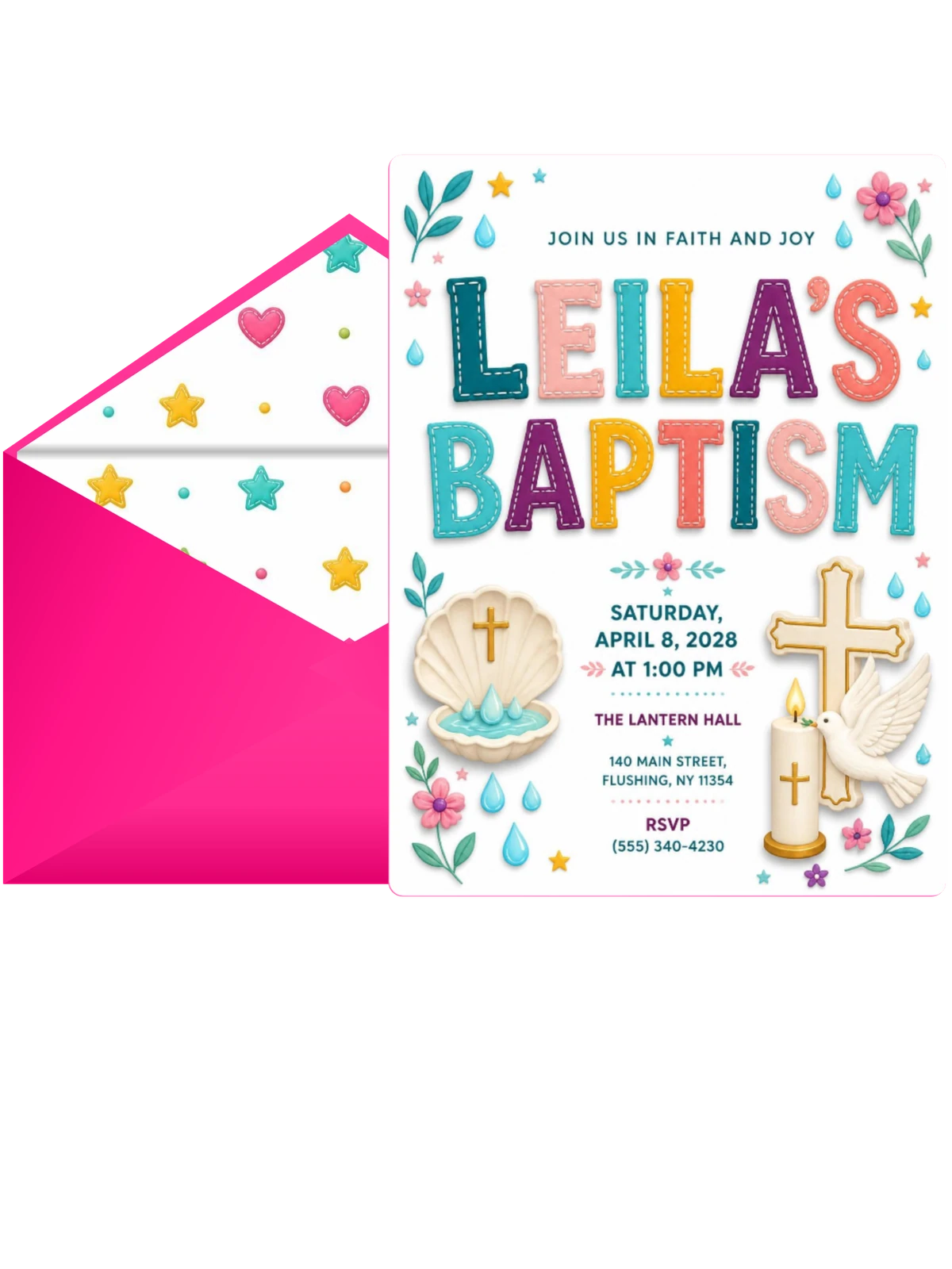 Cross Baptism Invitation