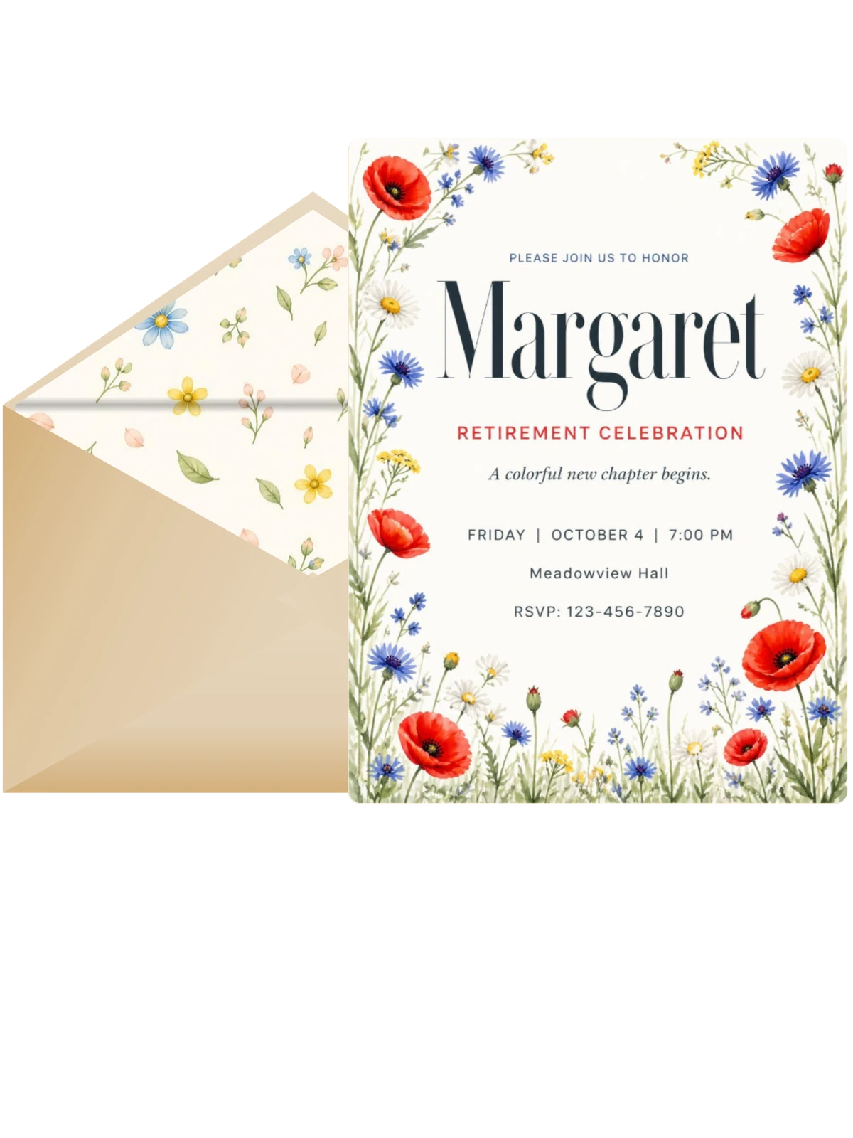 Meadow Retirement Celebration Invitation