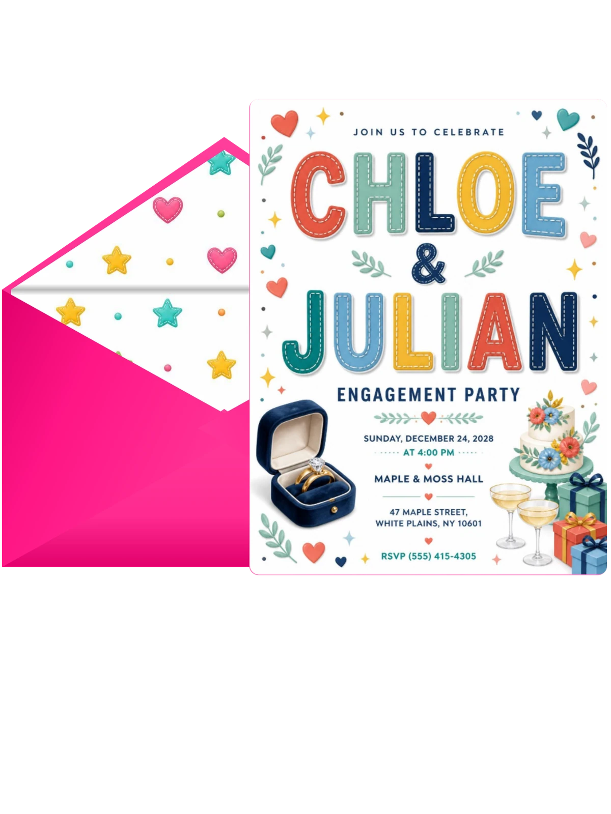 Ring Box Engagement Party Invitation