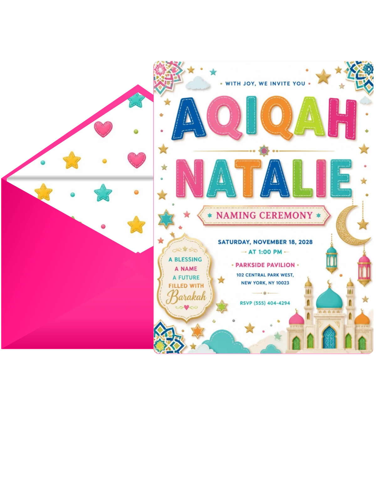 Mosque Naming Ceremony Invitation