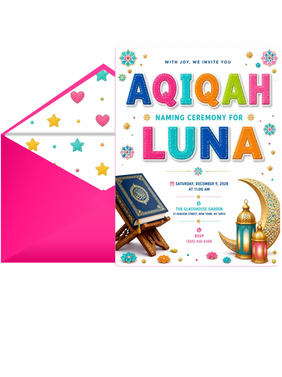 Holy Quran Aqiqah Invitation