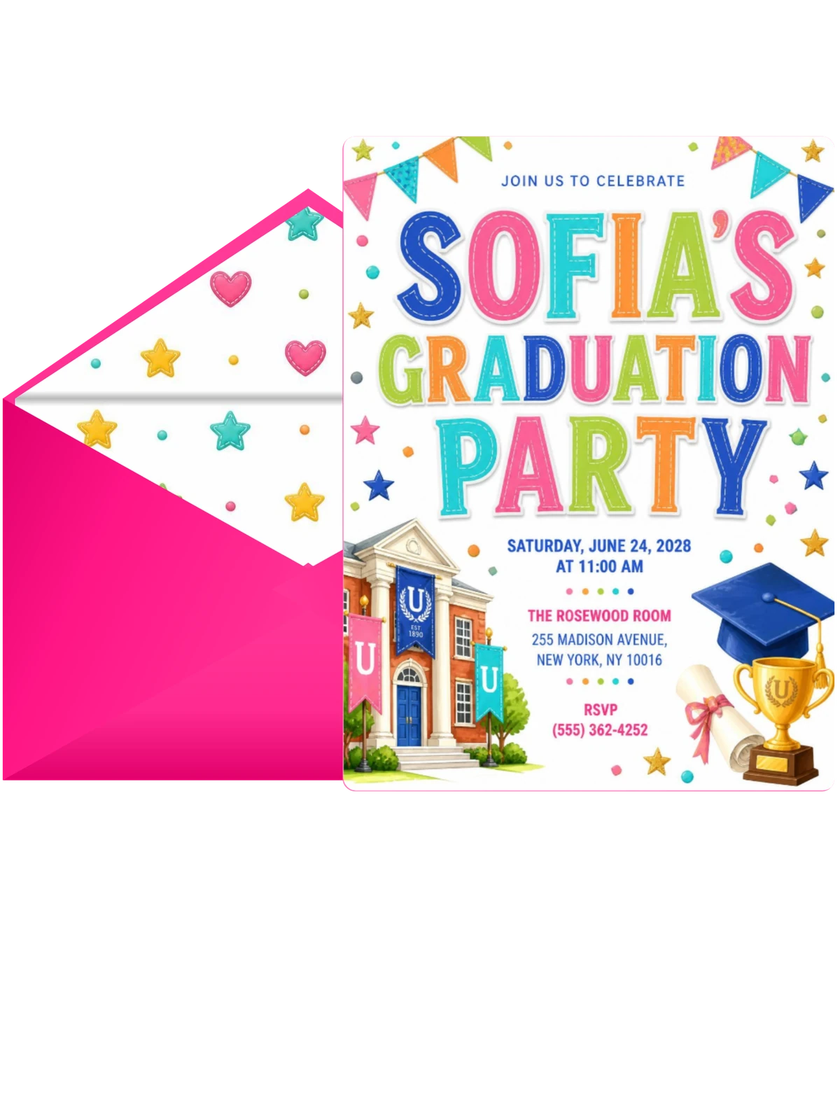 University Campus Graduation Invitation