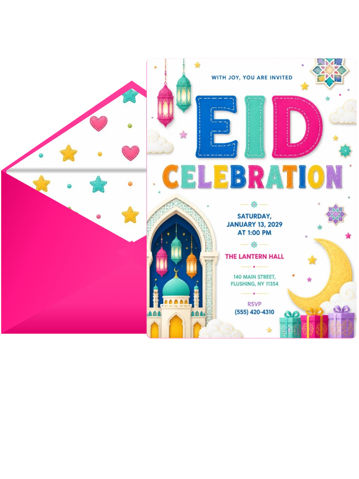 Islamic Arch Eid Celebration Invitation