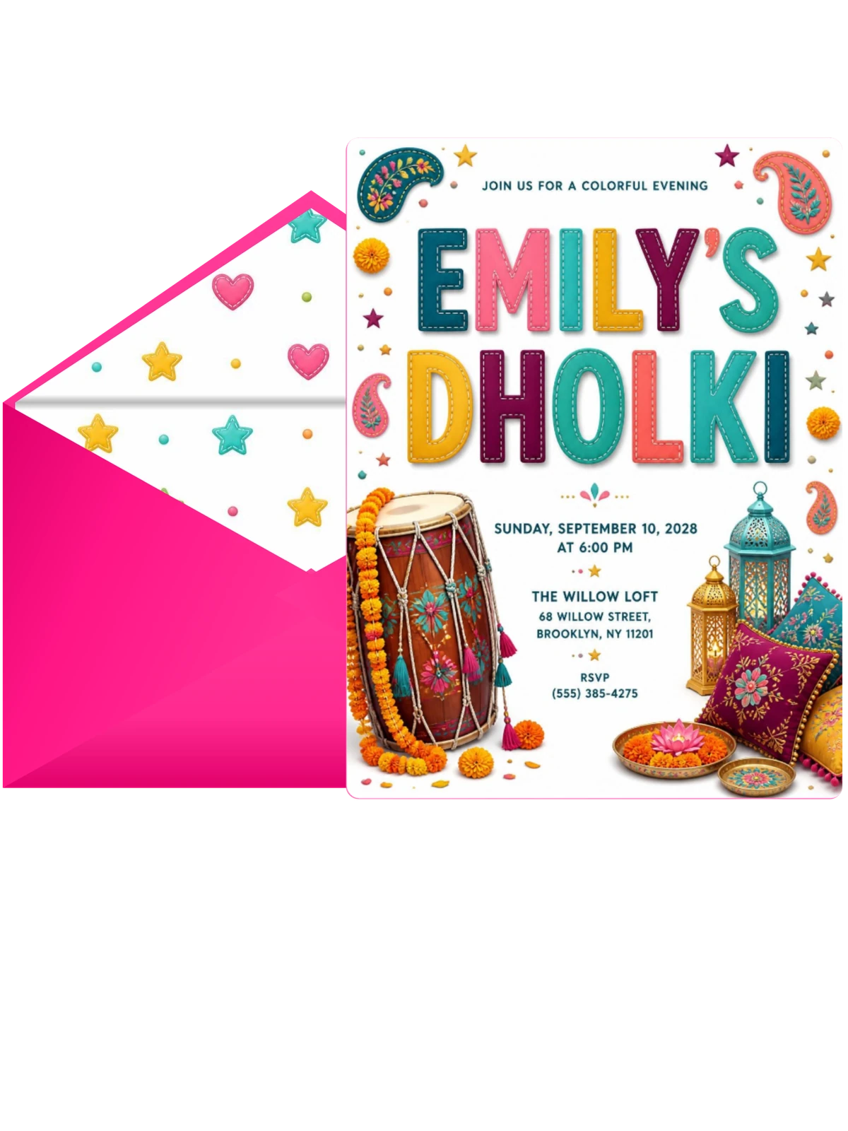 Dholak Drum Dholki Invitation