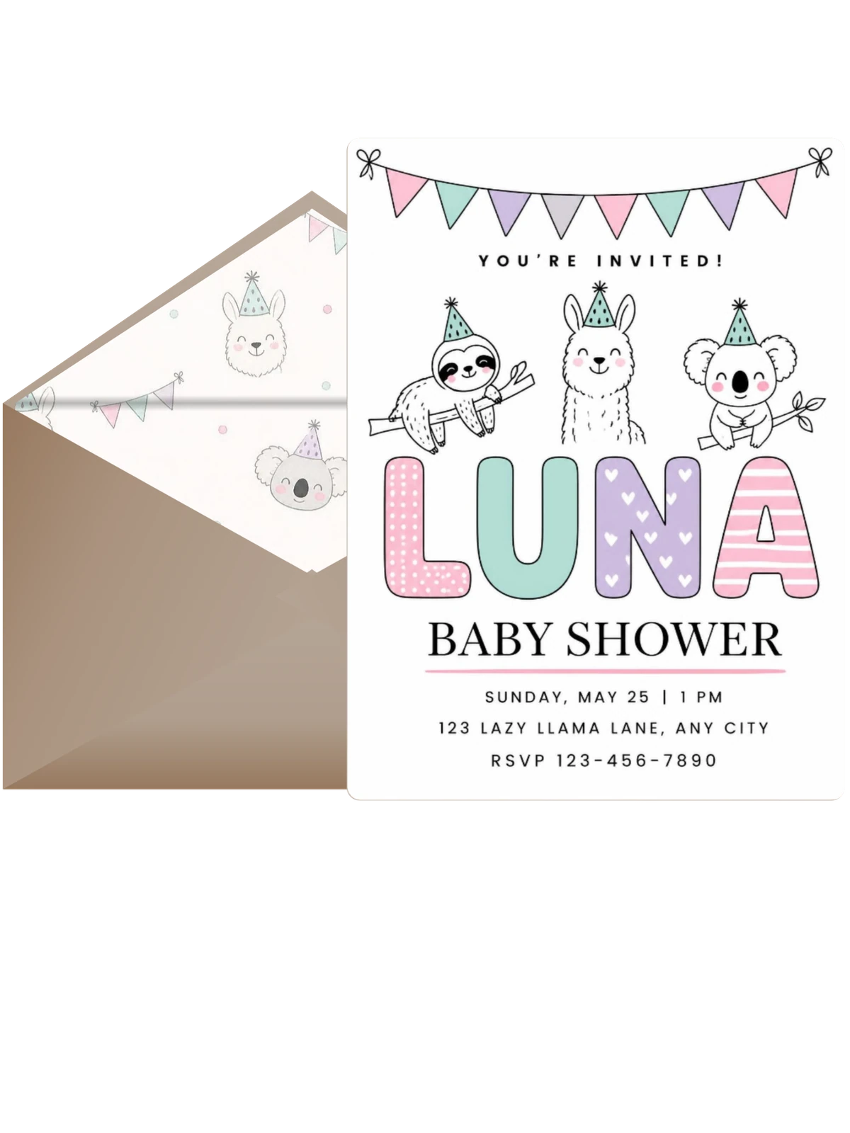 Pastel Animal Print Baby Shower